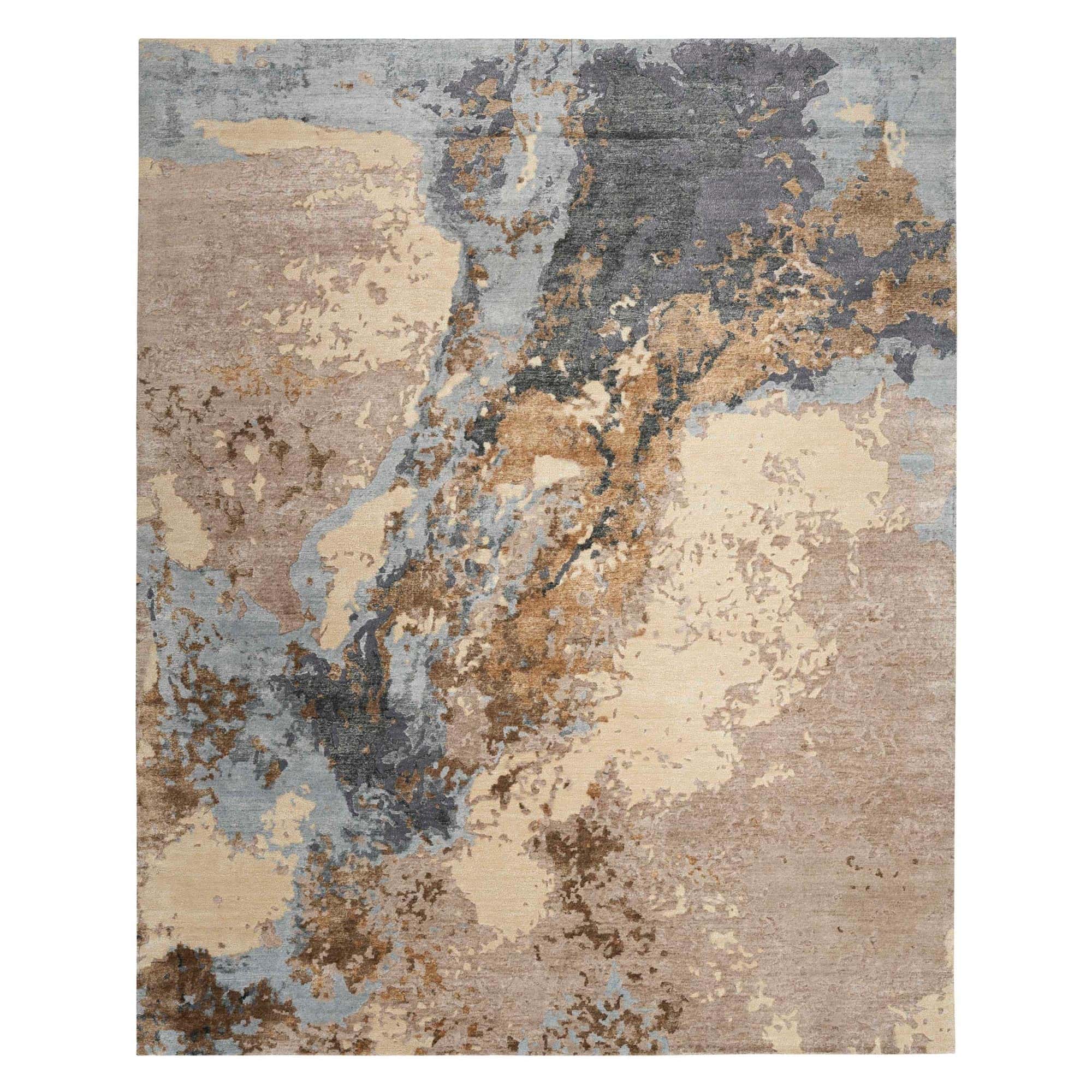 Silk Shadows Beige/Blue Rug - nourison-silkshadowsbeigebluerug-6