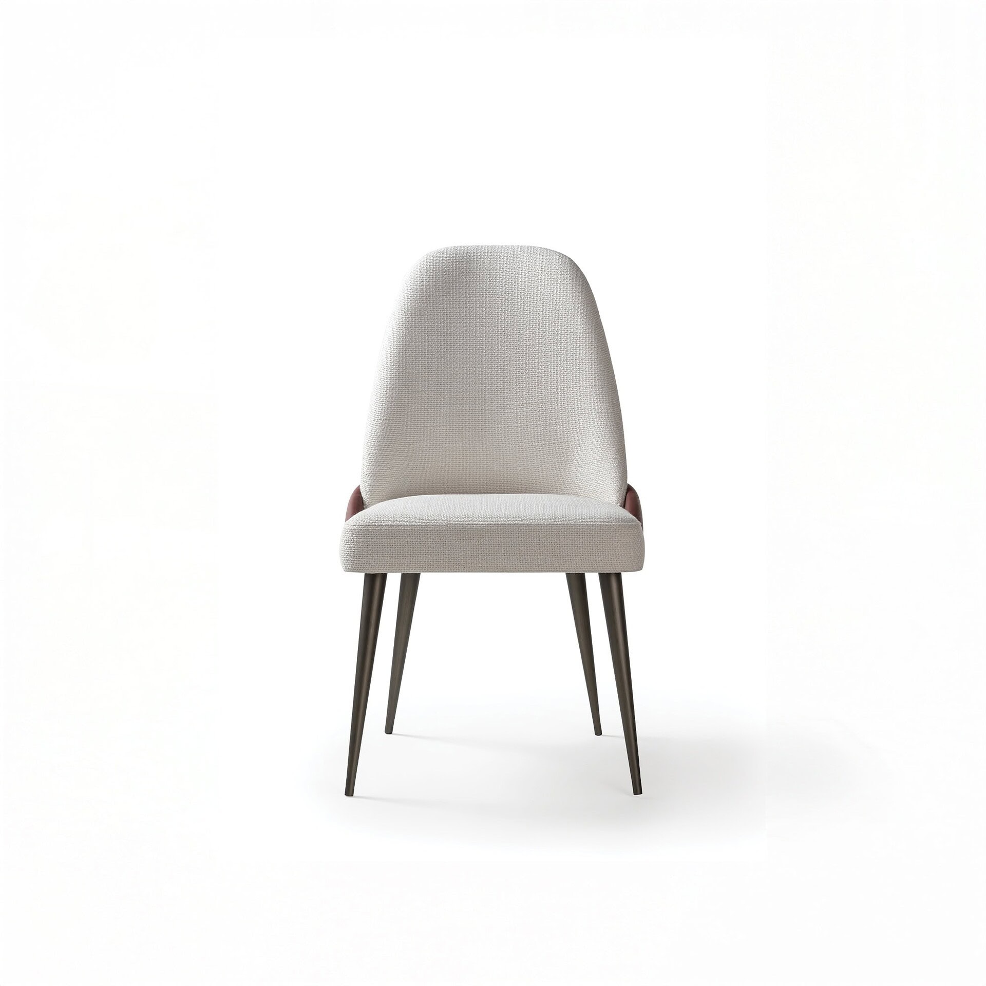 Armchair with upholstered seat and tapered wooden legs, modern furniture design for living room or office.