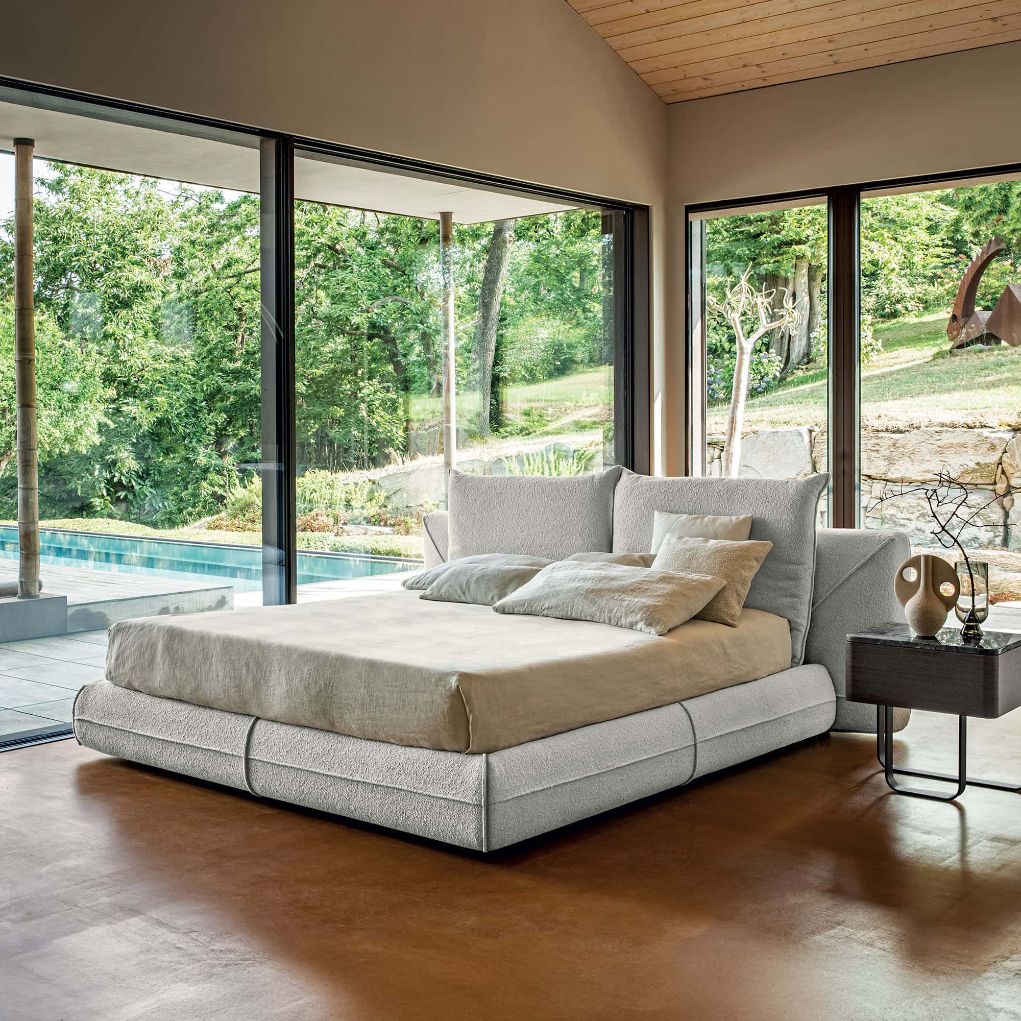 Wide view of Starman Dream Bed in modern bedroom with stylish decor elements.