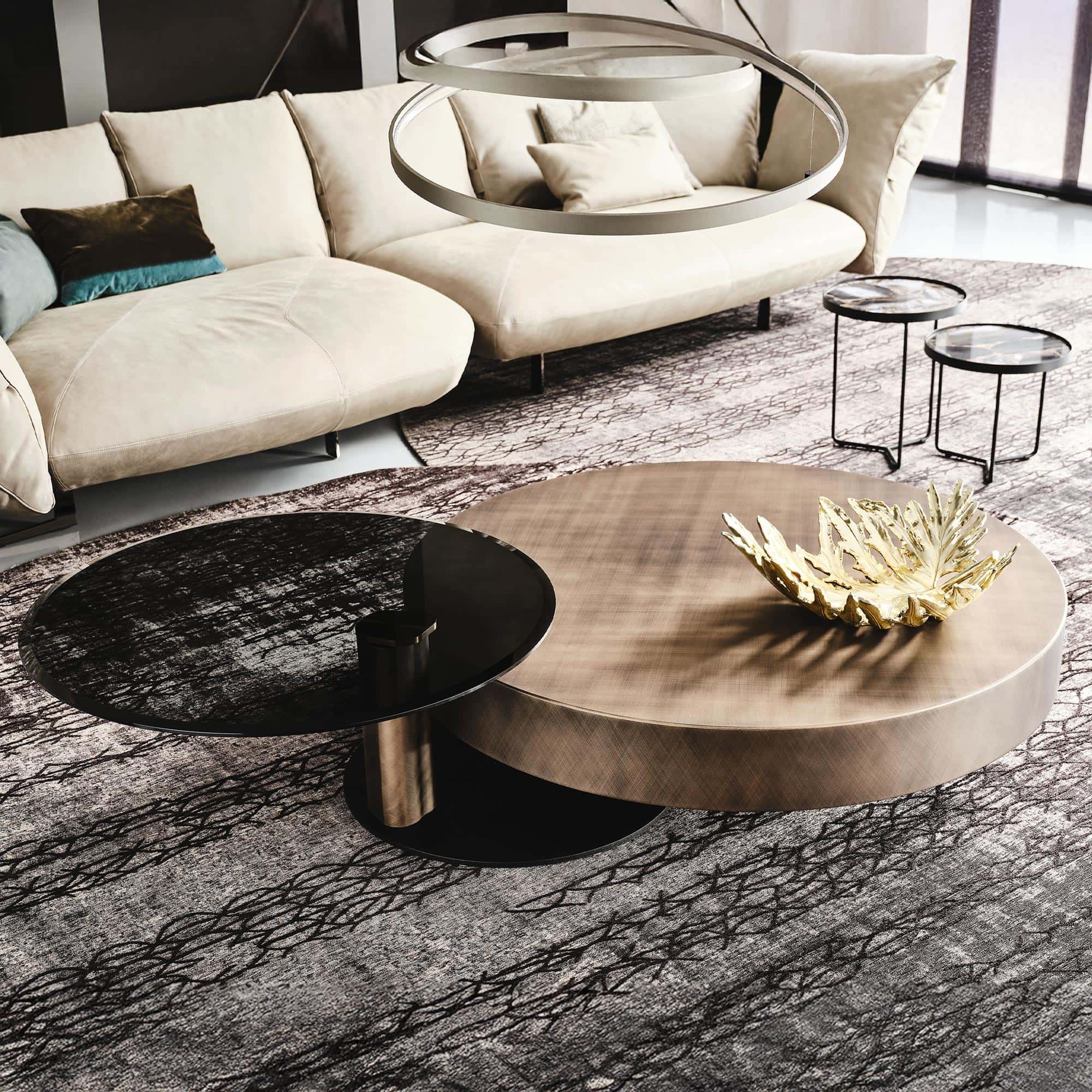 a couch and coffee table in a room