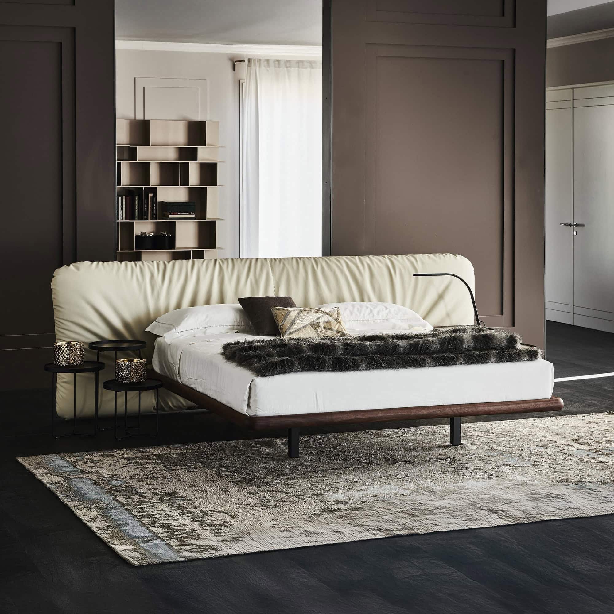 Upholstered platform bed with a sleek design, perfect for modern bedrooms. Crafted for comfort and s.