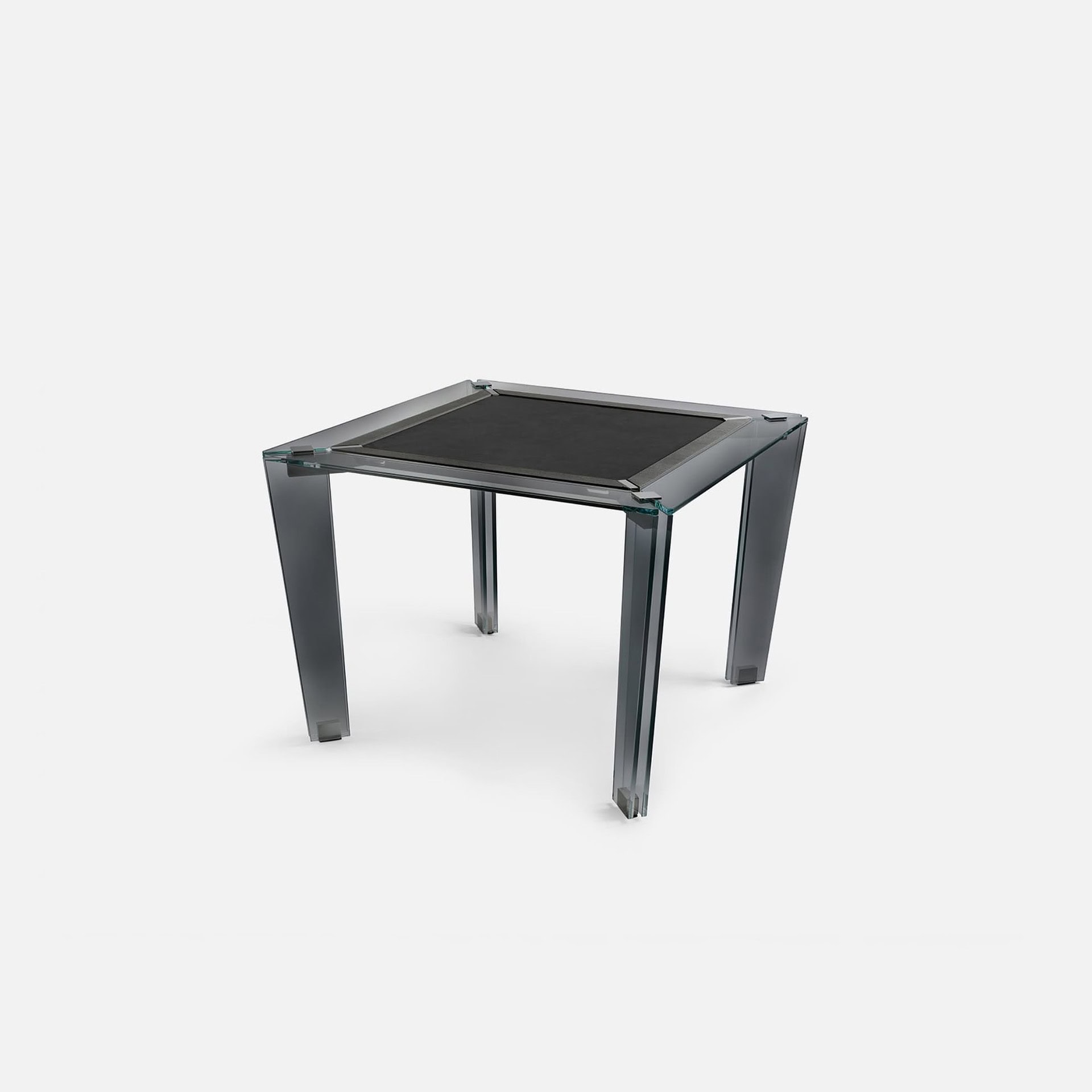 Sleek glass and metal side table, modern minimalist design for contemporary living spaces.