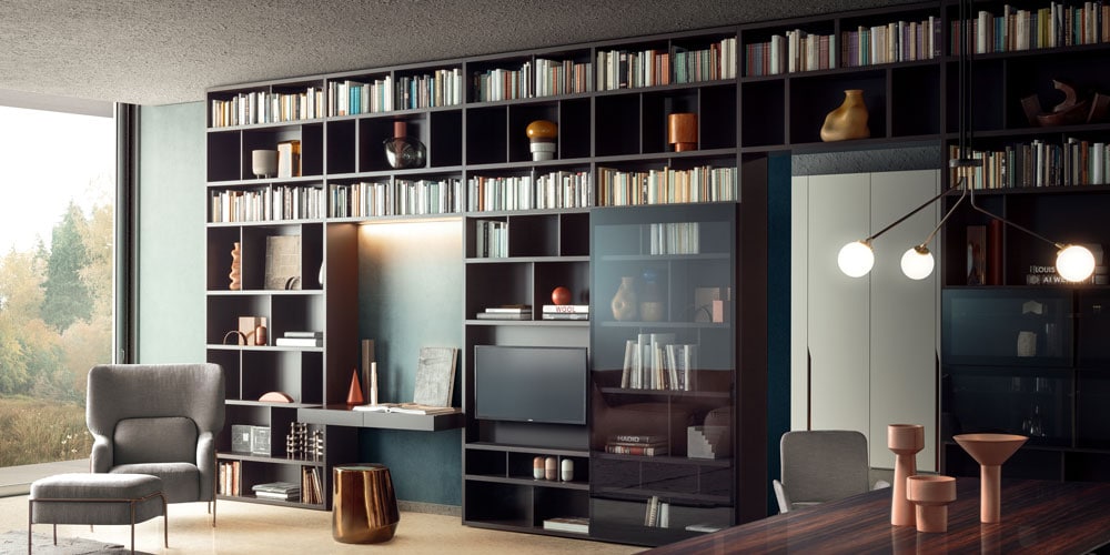 Built-In Vs Freestanding Media Units - pianca-wall-unit-spazioteca-0