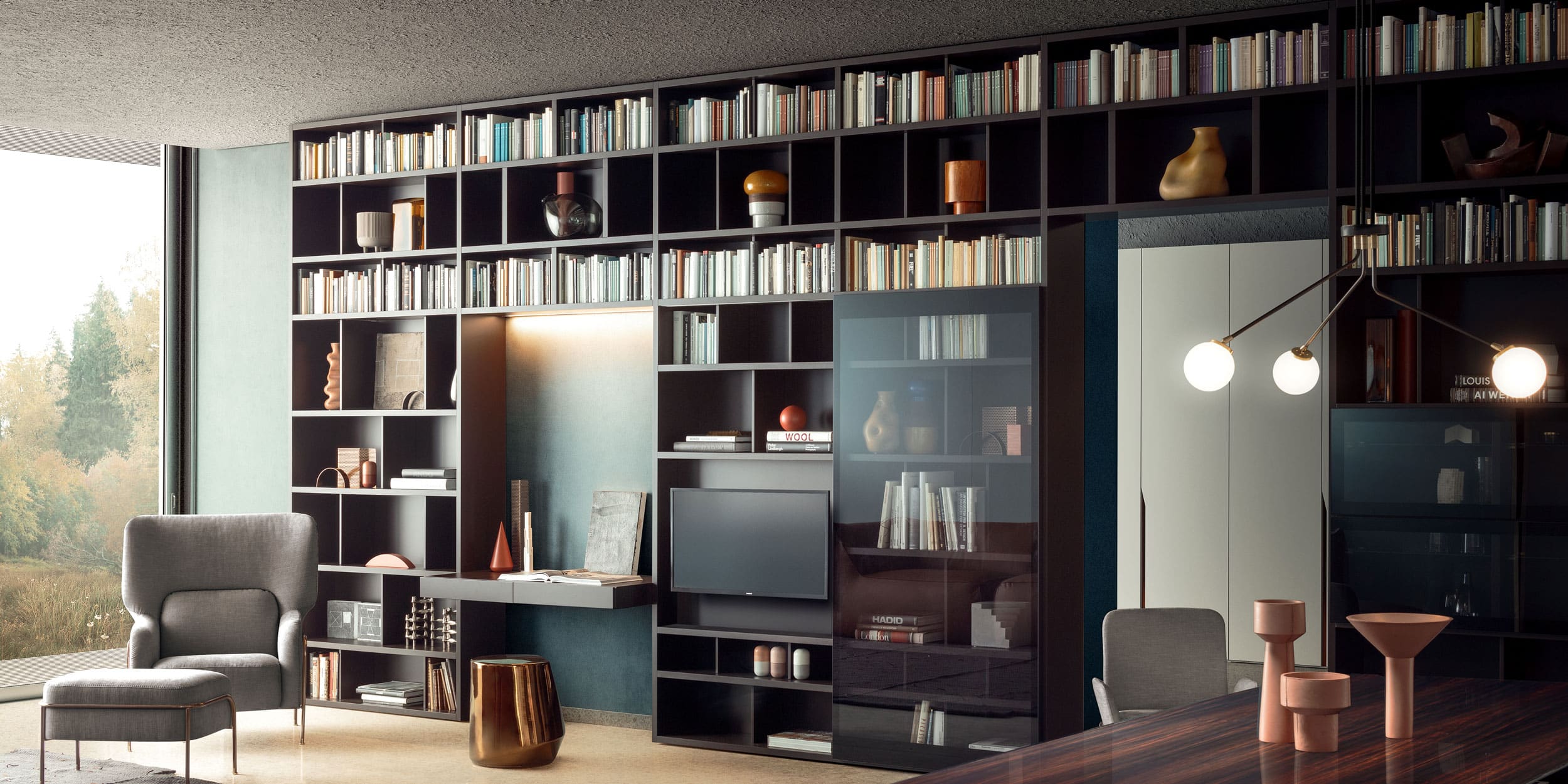 pianca wall unit spazioteca | Sklar Furnishings