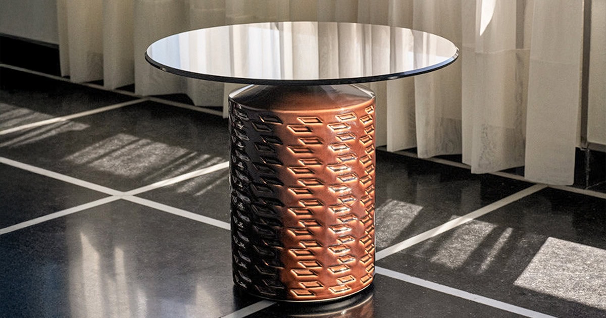 Hishi Glazed Ceramic Side Table | Furniture | Sklar Furnishings