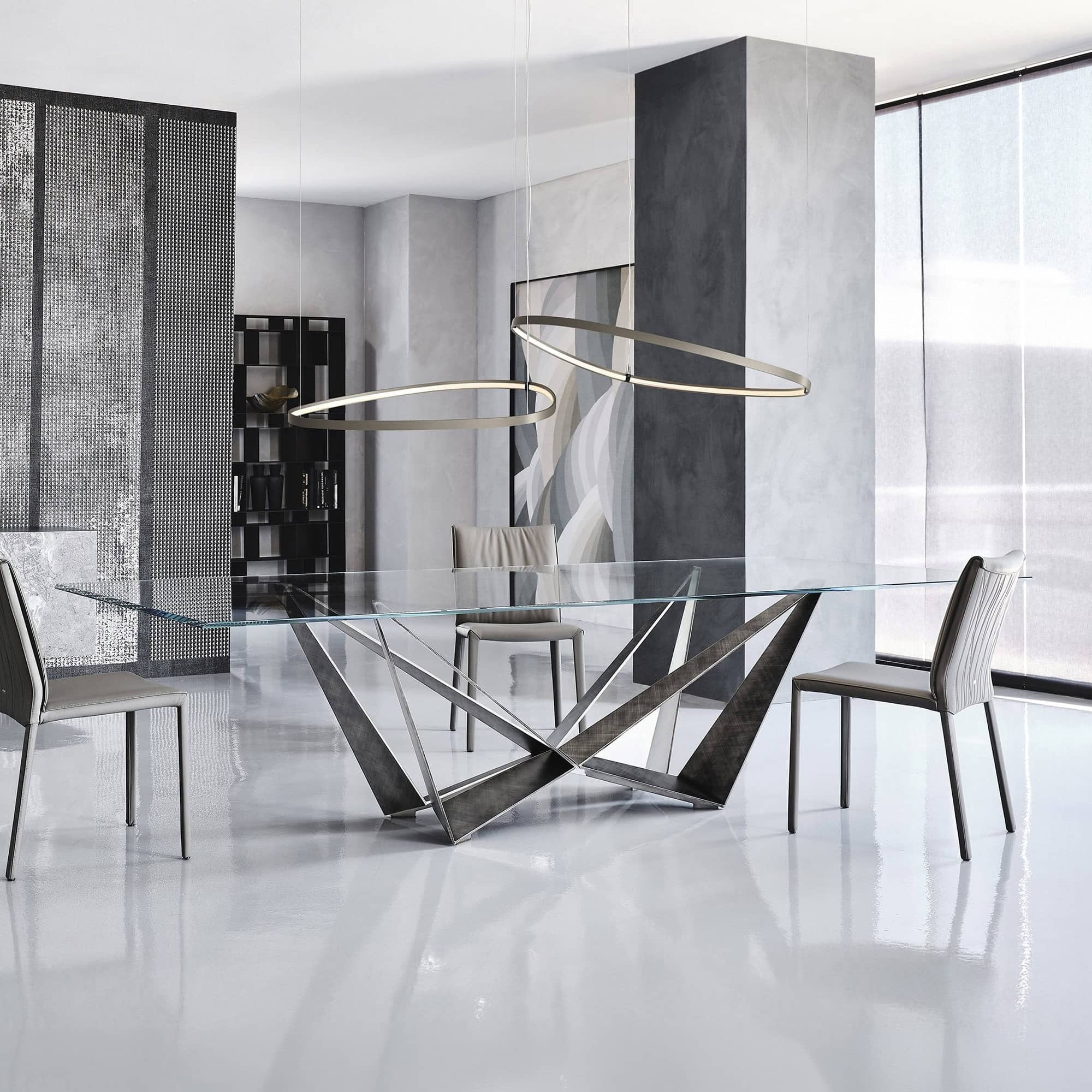 Elegant modern living room with designer furniture and contemporary decor from Sklar Furnishings.