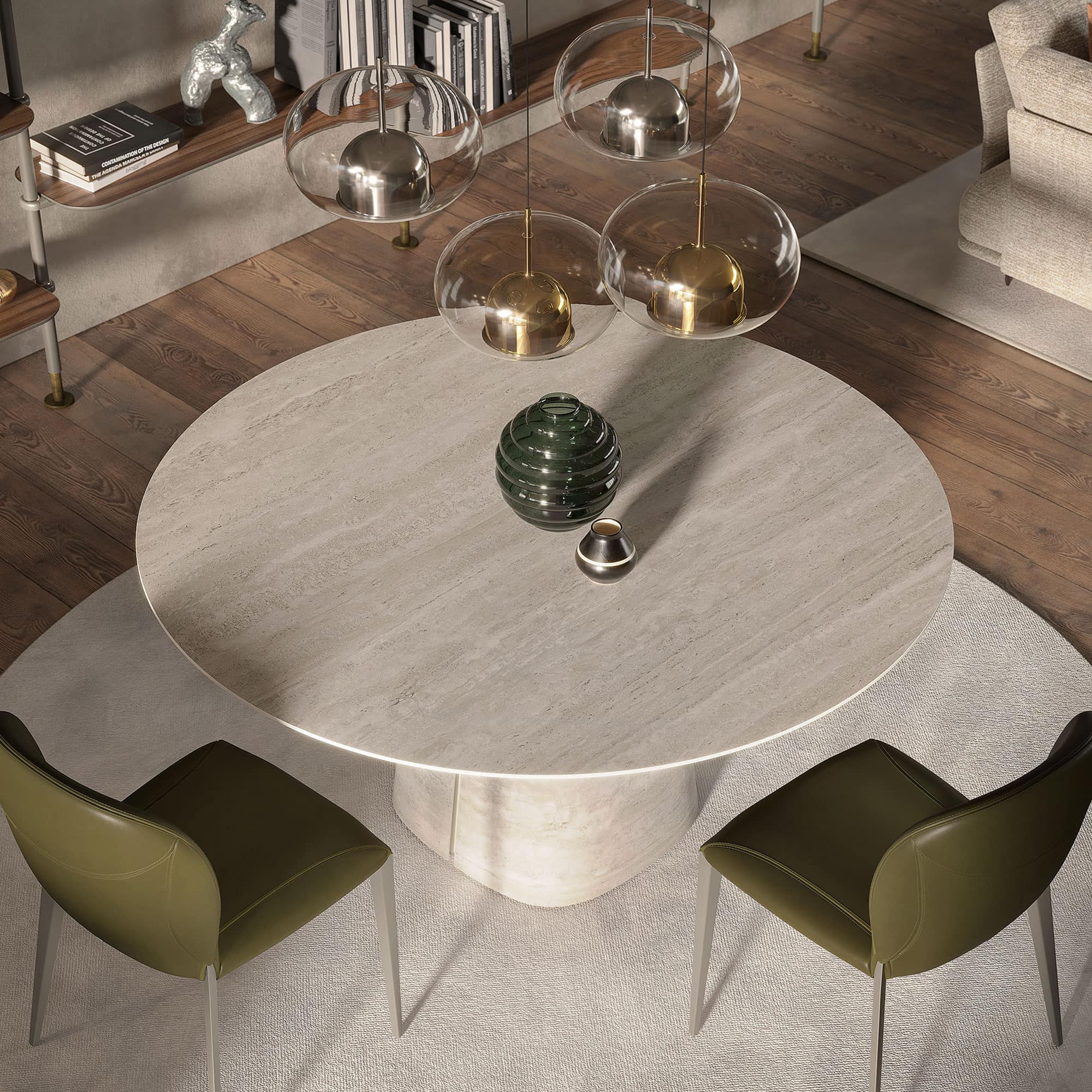 Contemporary Furniture Ideas For Seamless Open-Space Living - cattelanitalia-radokeramikrounddiningtable-3