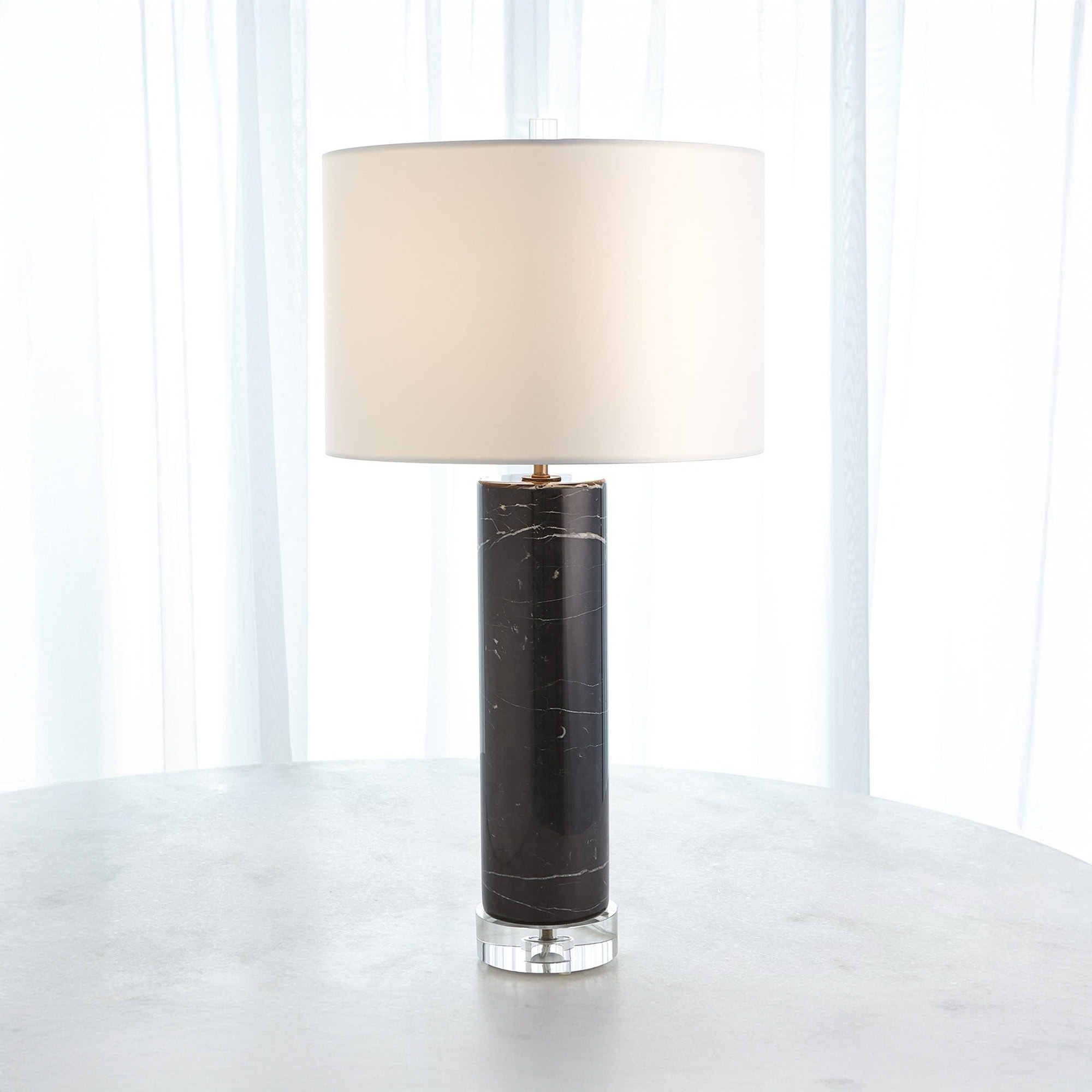 Castore Table Lamp - globalviews-marblecylindertablelamp-2