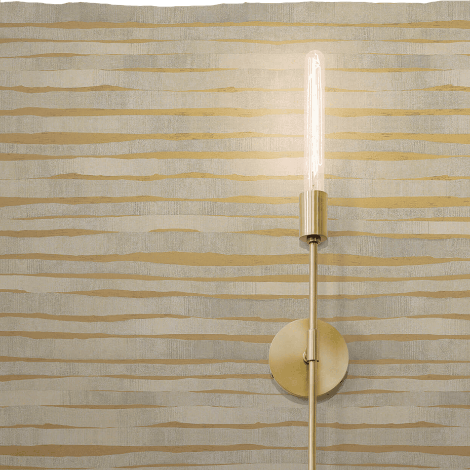 Gold wall sconce with Edison bulb, stylish lighting for contemporary decor.