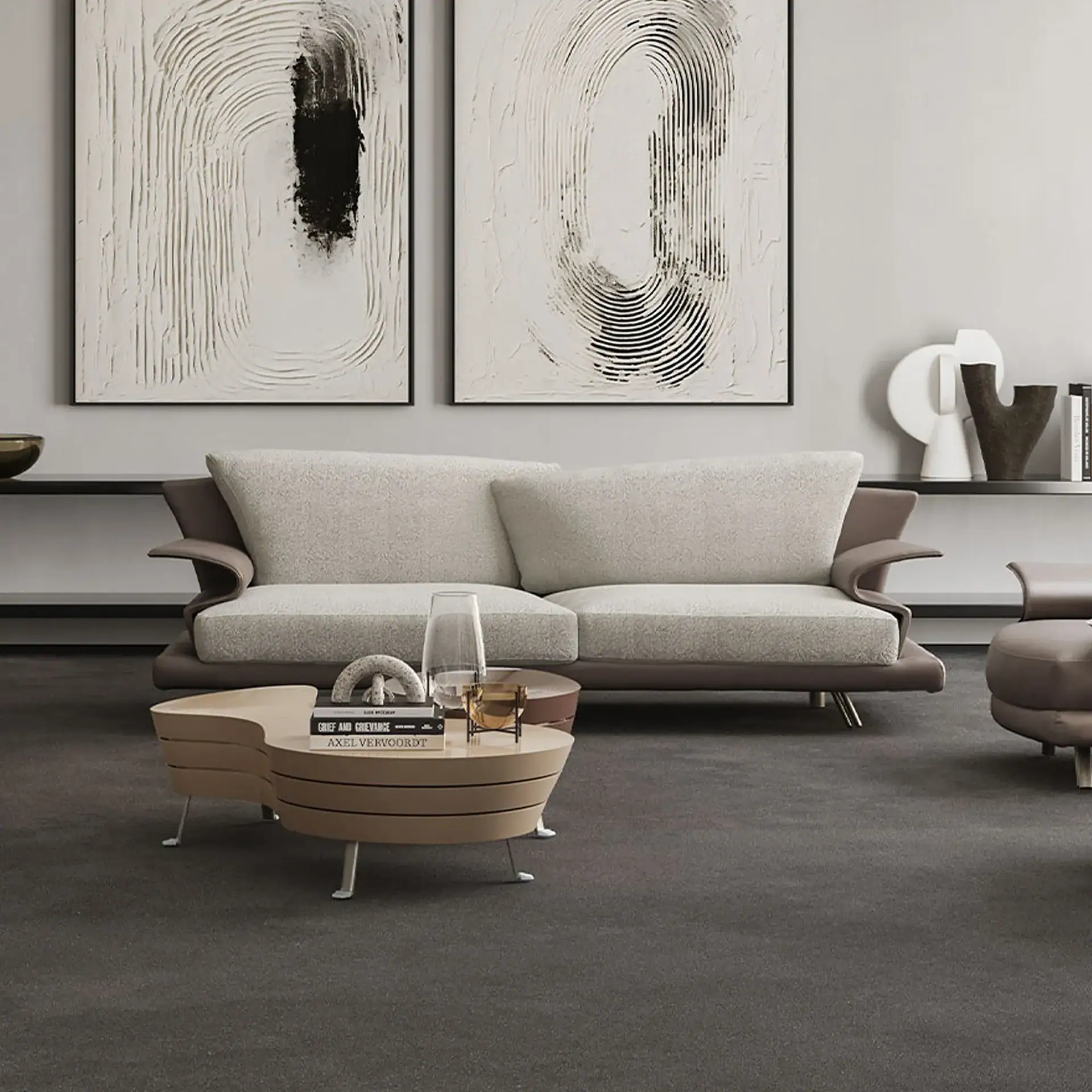 Modern Super Roy Modular Sofa in a stylish living room setting.