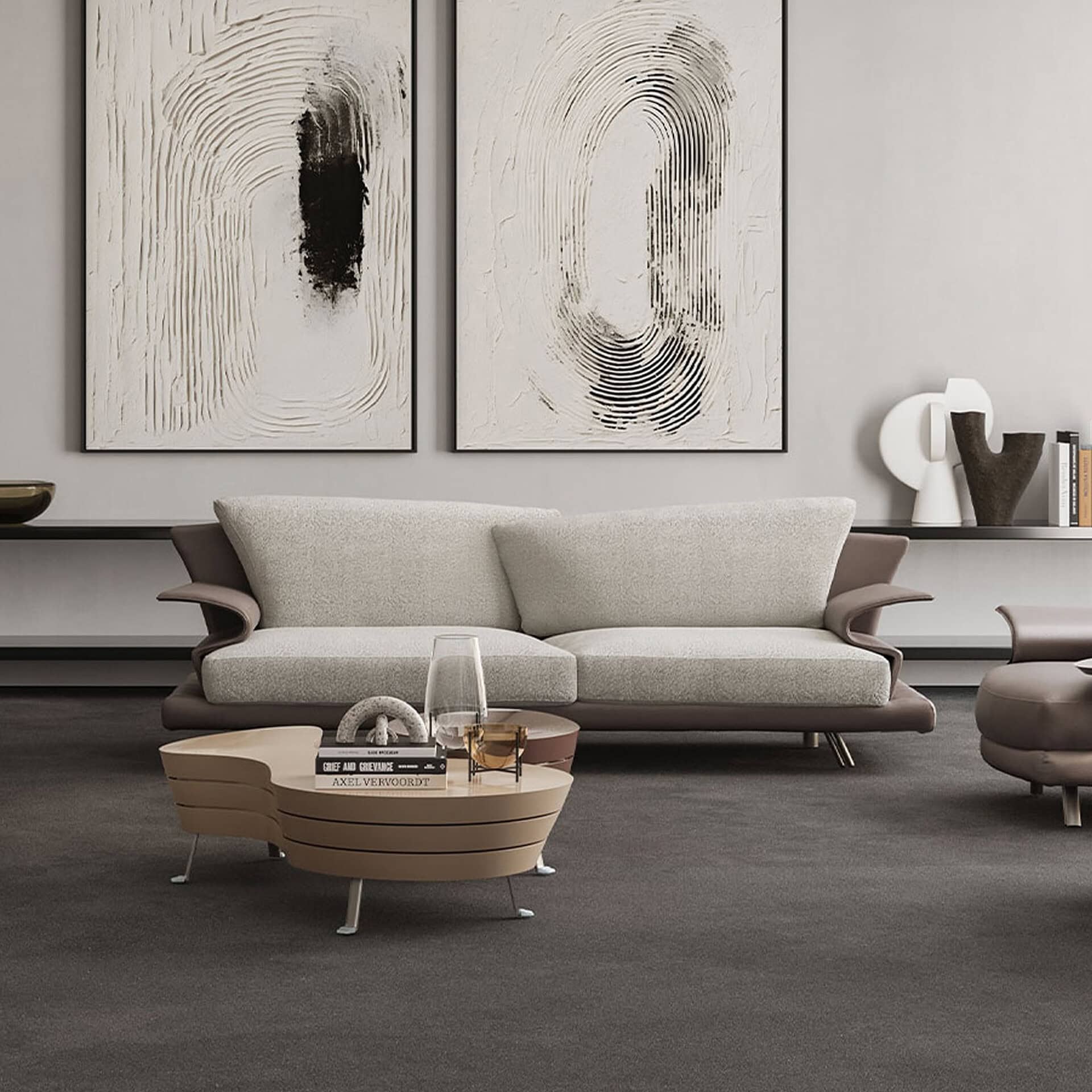 Modern Super Roy Modular Sofa in a stylish living room setting.