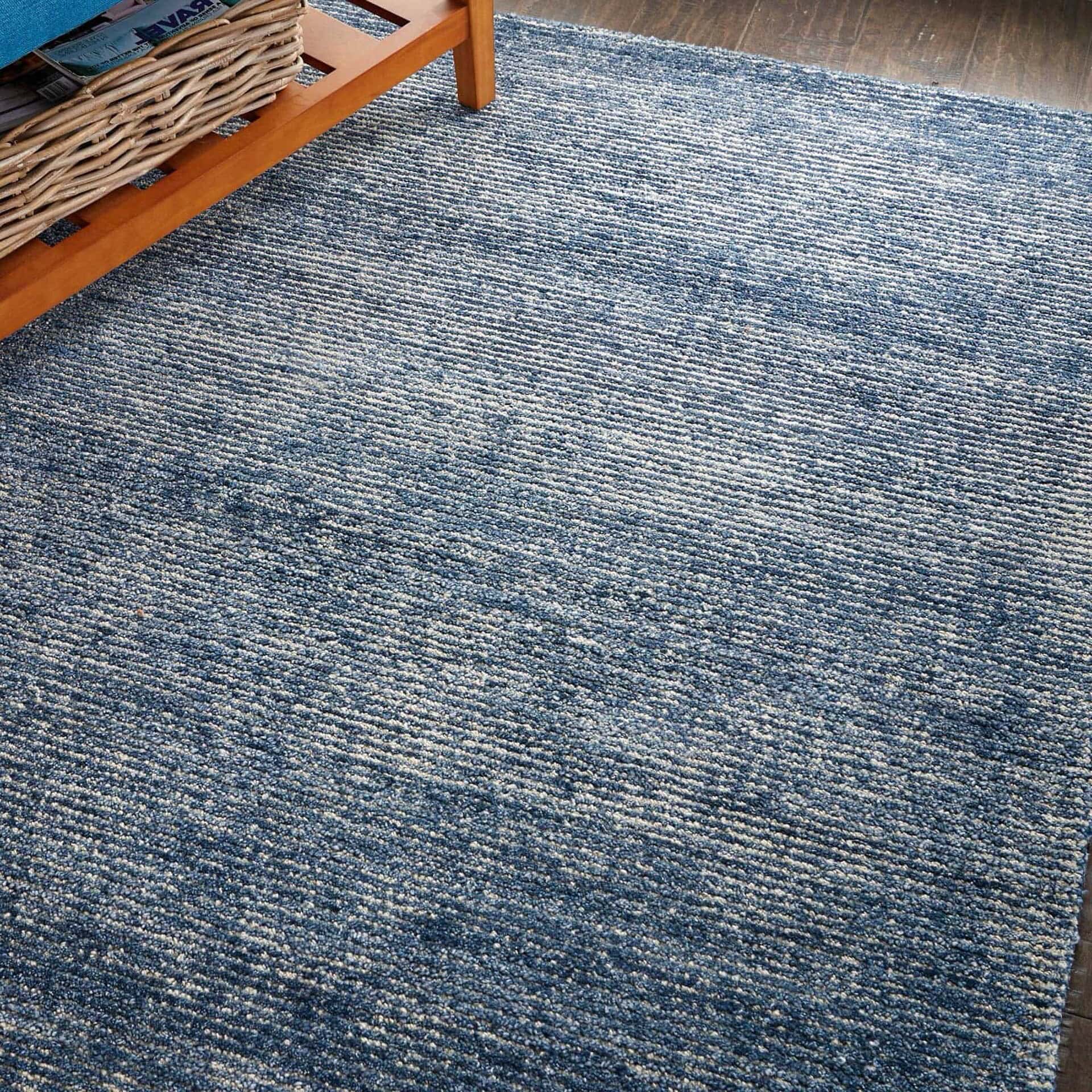 Close-up view of the Weston WES01 Aegean Blue Rug showing its soft blue and grey tonal texture.
