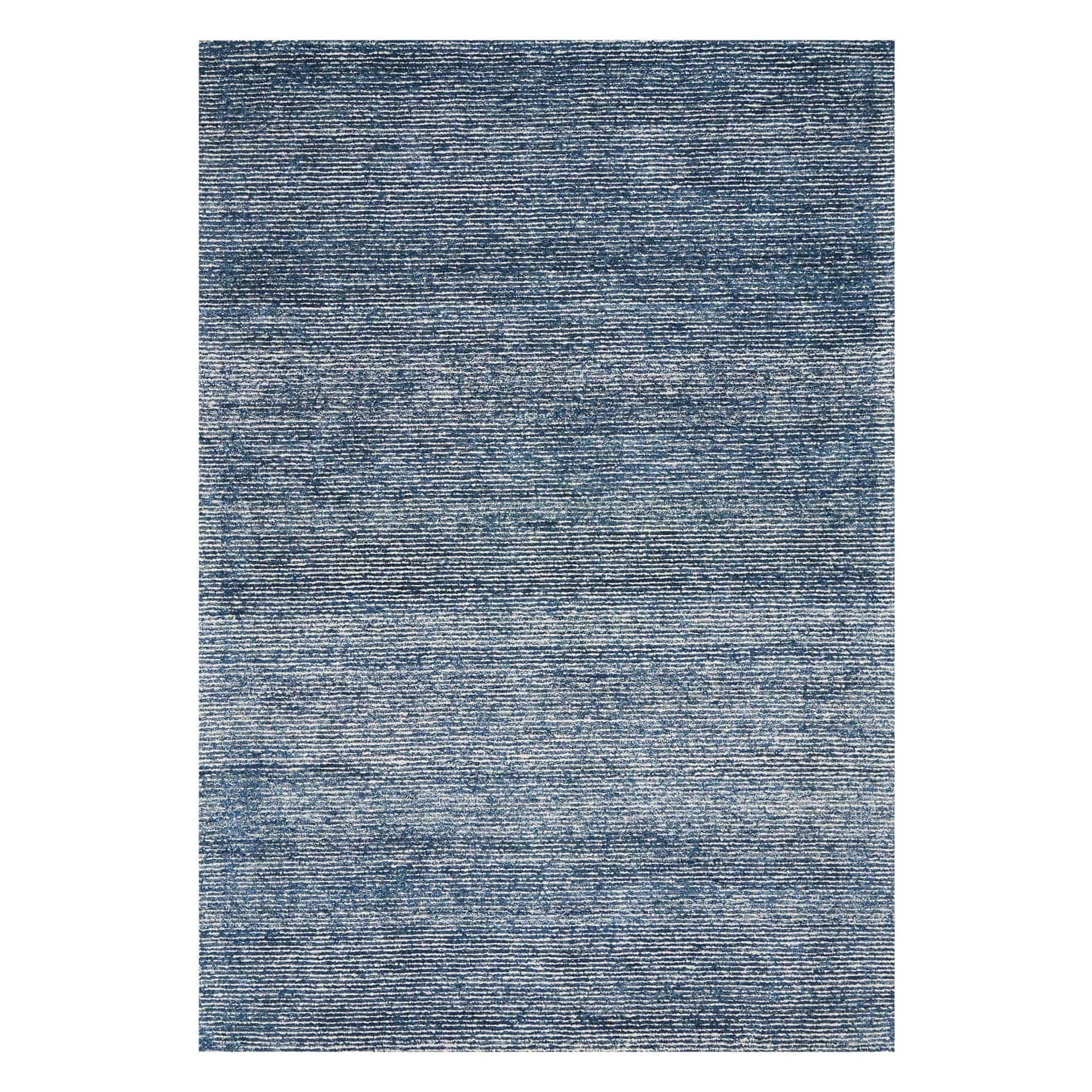 Full product view of the Weston WES01 Aegean Blue Rug in rectangular shape on a white background.