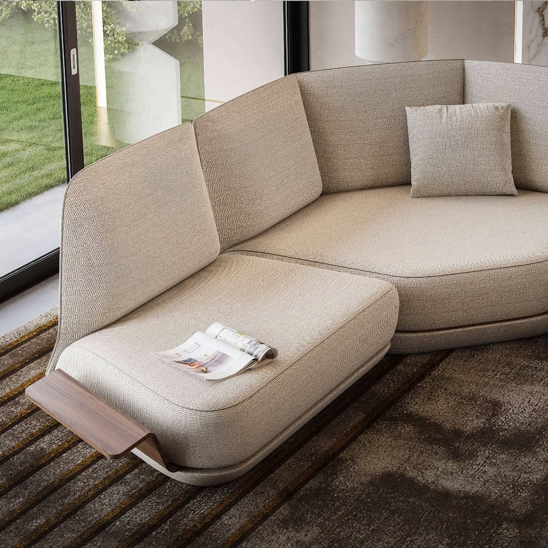 Reflex Orizzonte Modular Sectional Sofa in a light-filled interior setting.