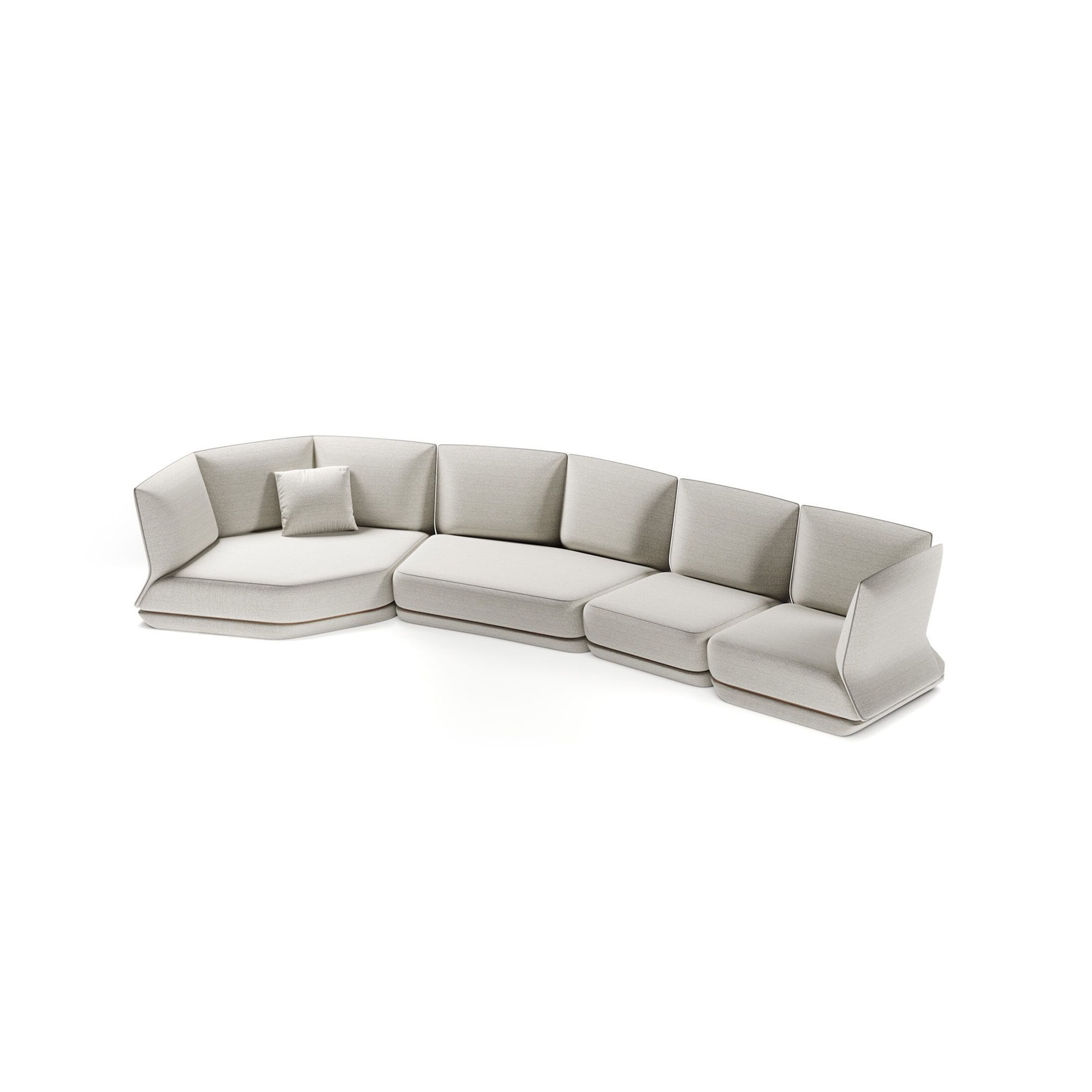 Reflex Orizzonte sofa product cutout showing modular curved design.