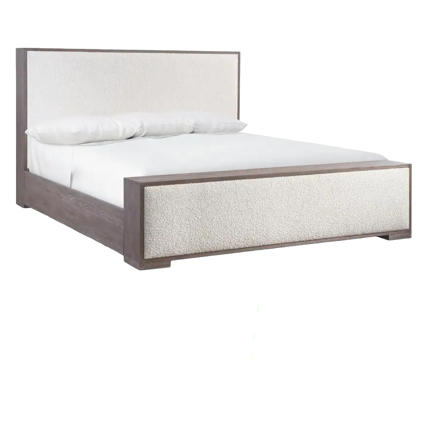 Elegant modern bed with upholstered headboard and frame for stylish bedrooms.
