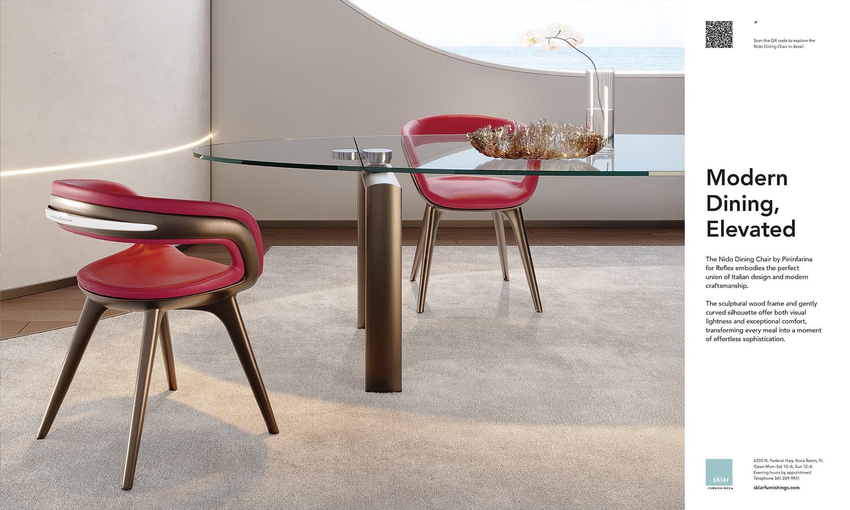 Nido Dining Chair by Pininfarina in modern living space, showcasing Italian craftsmanship.