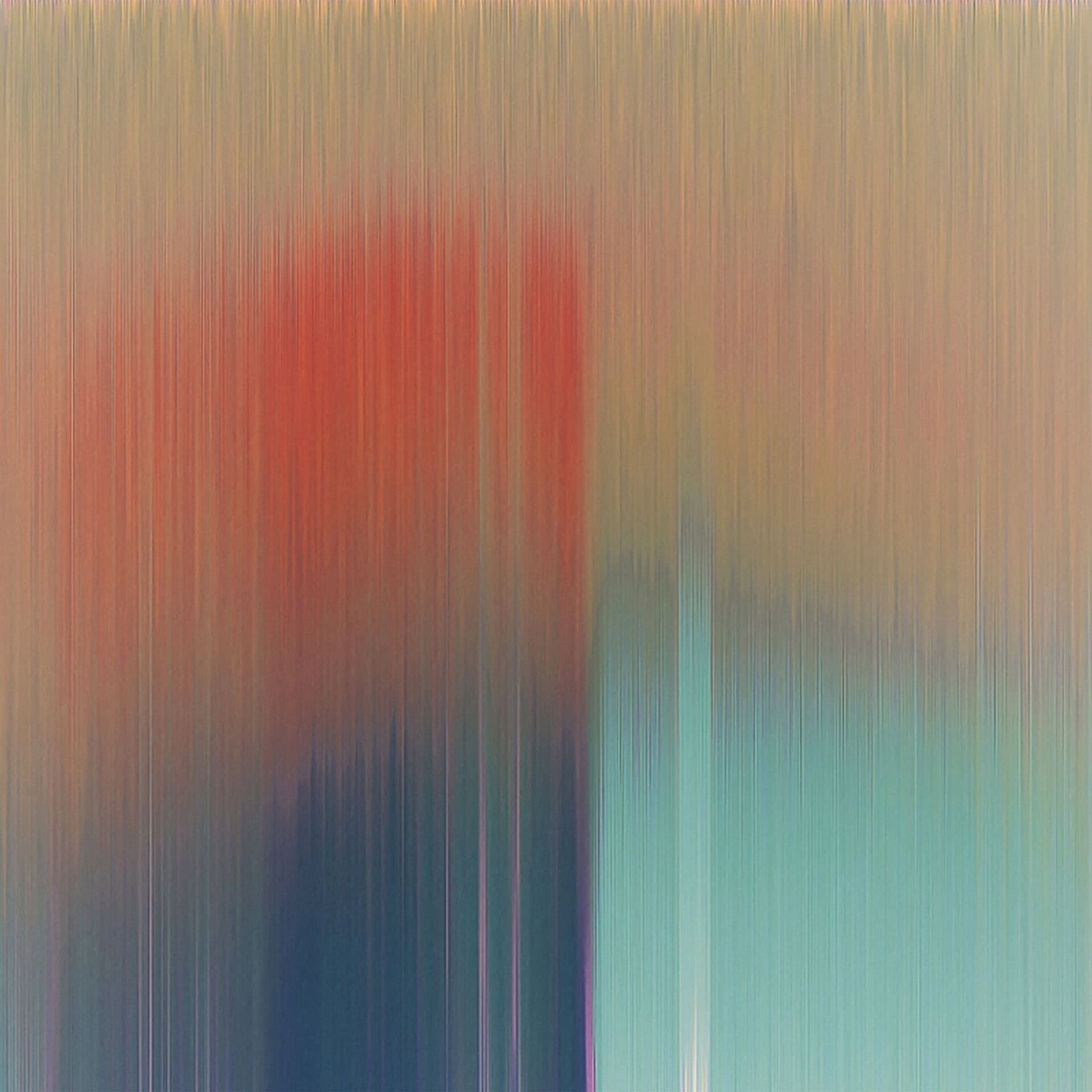 Noise Gradient Textured Wallpaper in a multicolor palette with red, blue, and teal hues blending vertically for a bold, artistic look.