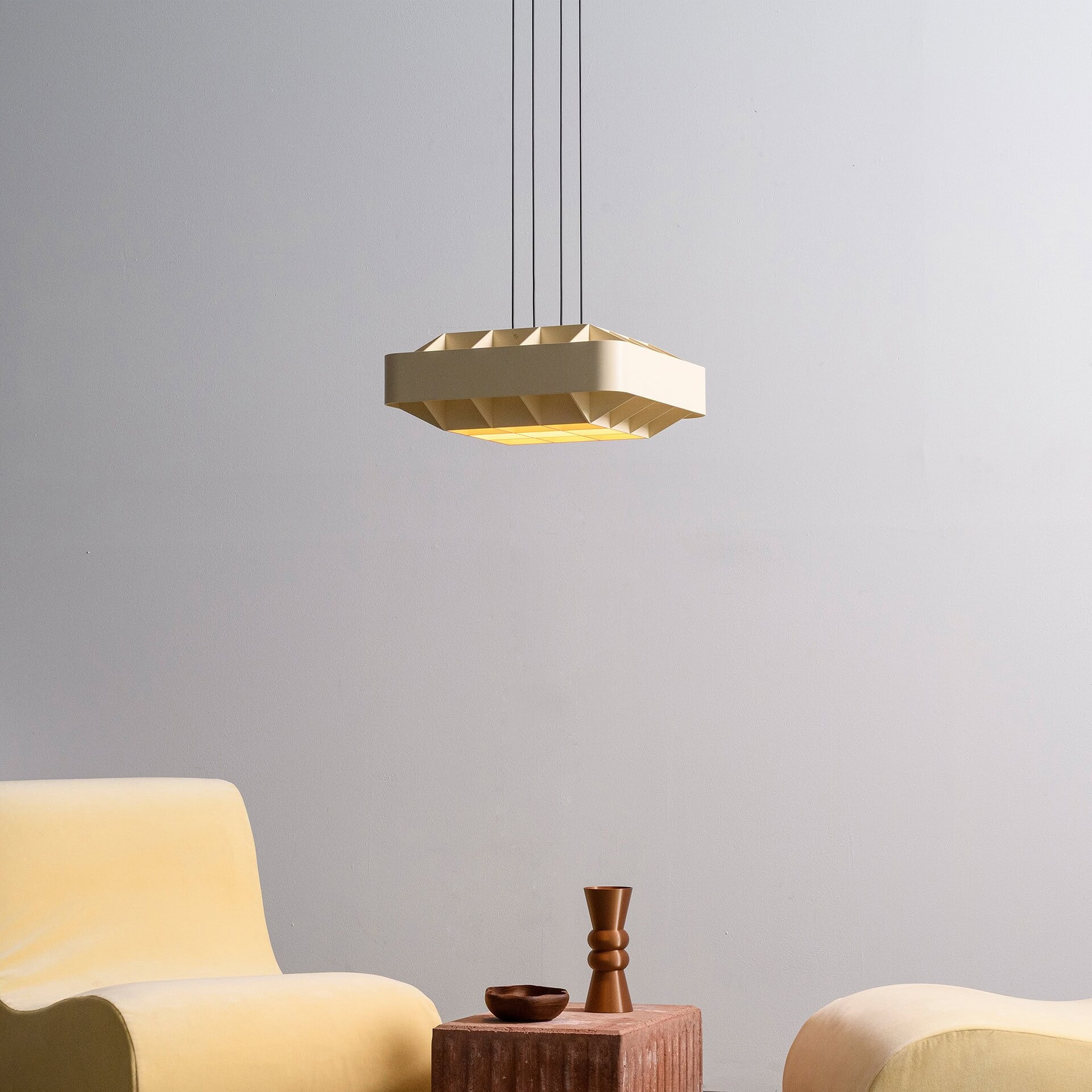 Contemporary pendant lighting fixture in a modern home setting.