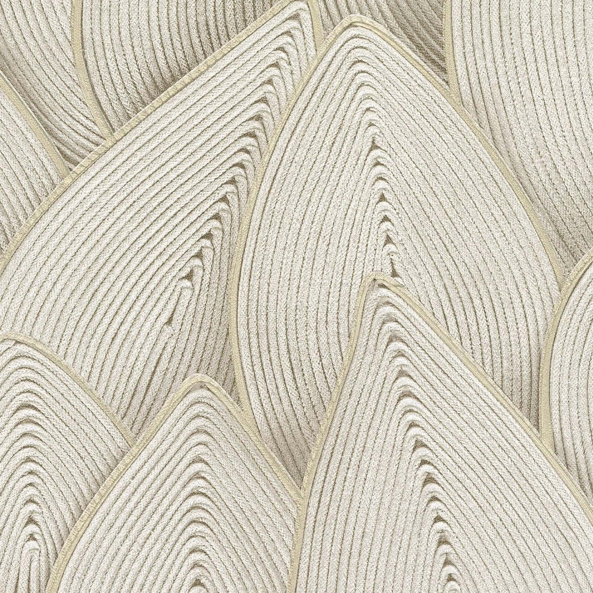 Intricate beige woven fabric pattern, ideal for upscale furniture or home decor accents.