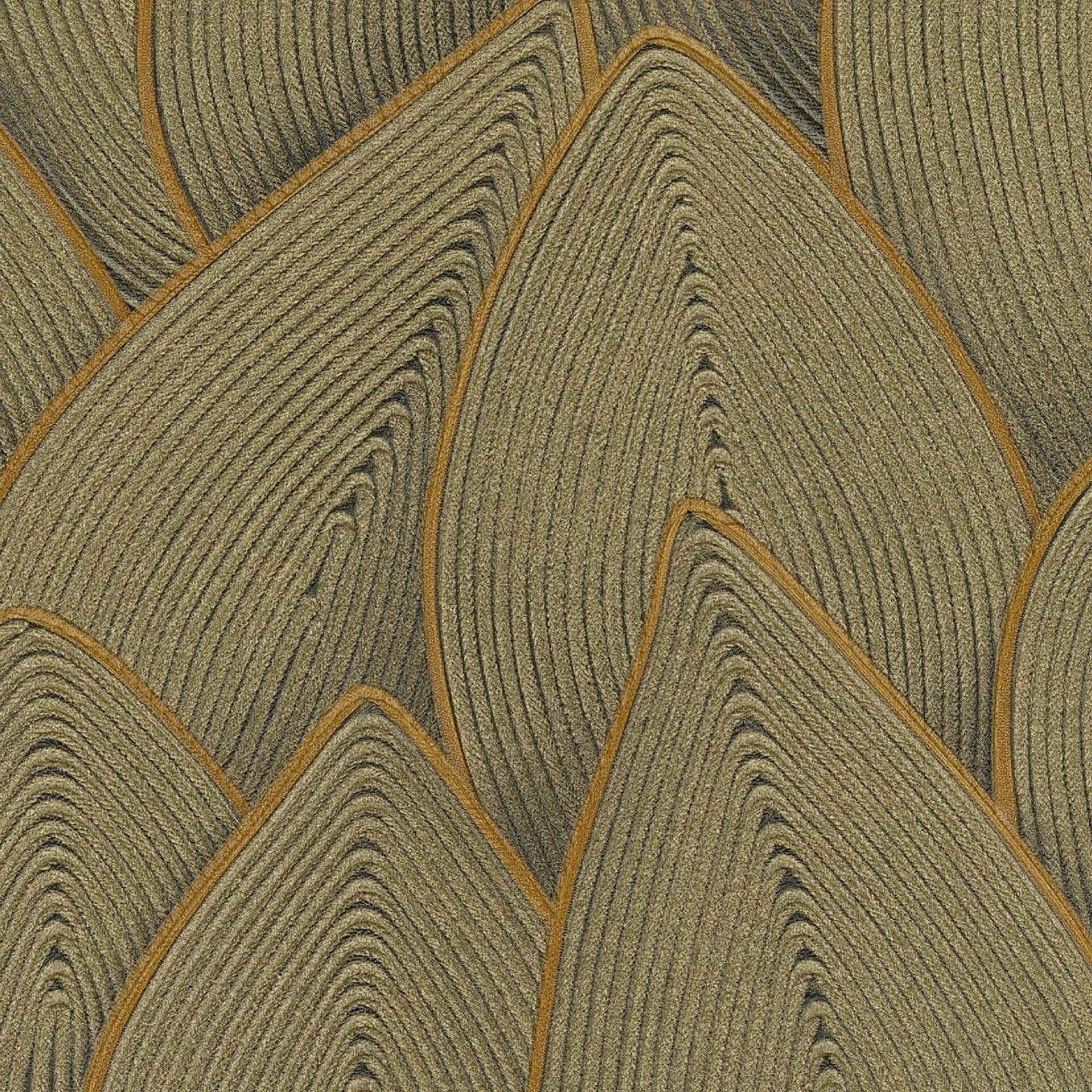Intricate fabric design with textured leaf pattern, ideal for high-end furniture and upholstery.