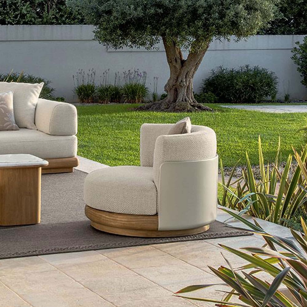 Stylish outdoor patio furniture by Sklar Furnishings, perfect for elegant backyard decor.