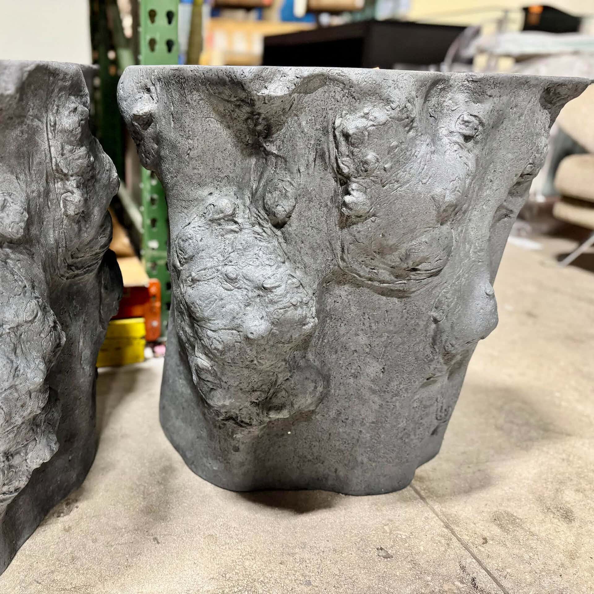 3D face motif garden planter ideal for trendy home and garden accents.