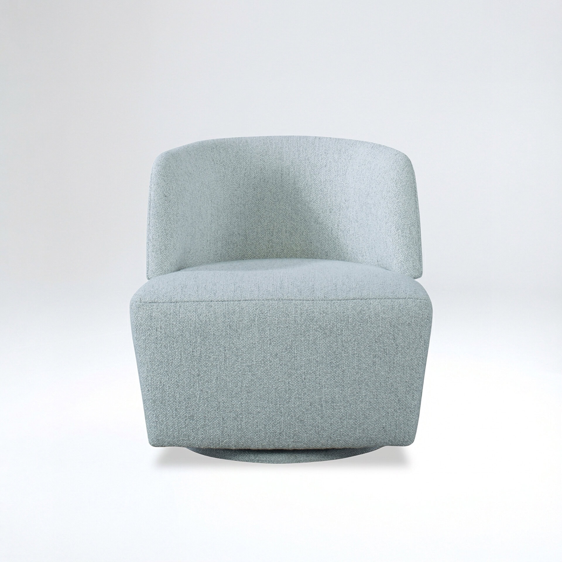 Comfortable contemporary grey upholstered armchair for stylish living spaces.