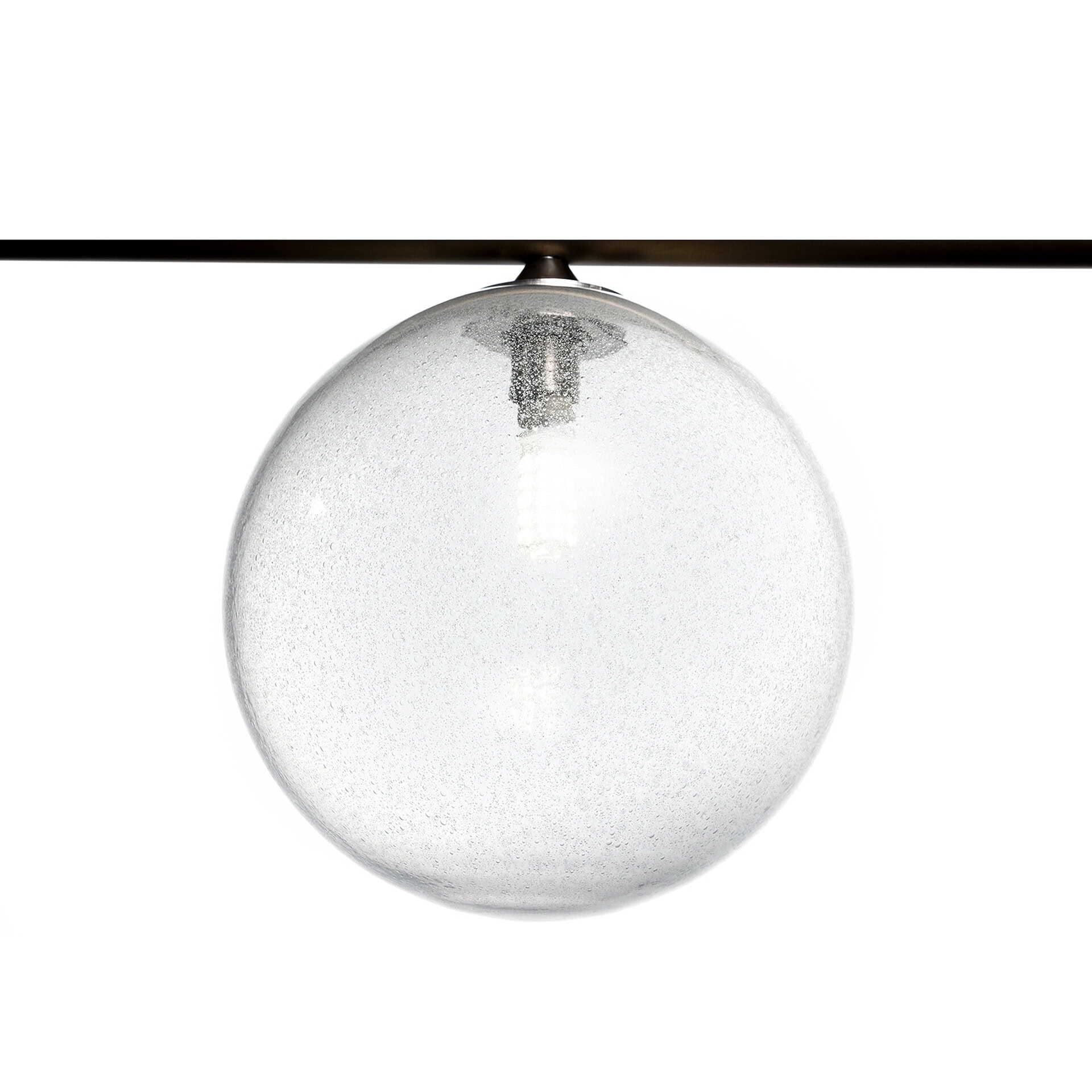 Elegant spherical glass pendant ideal for contemporary interiors, stylish home lighting.