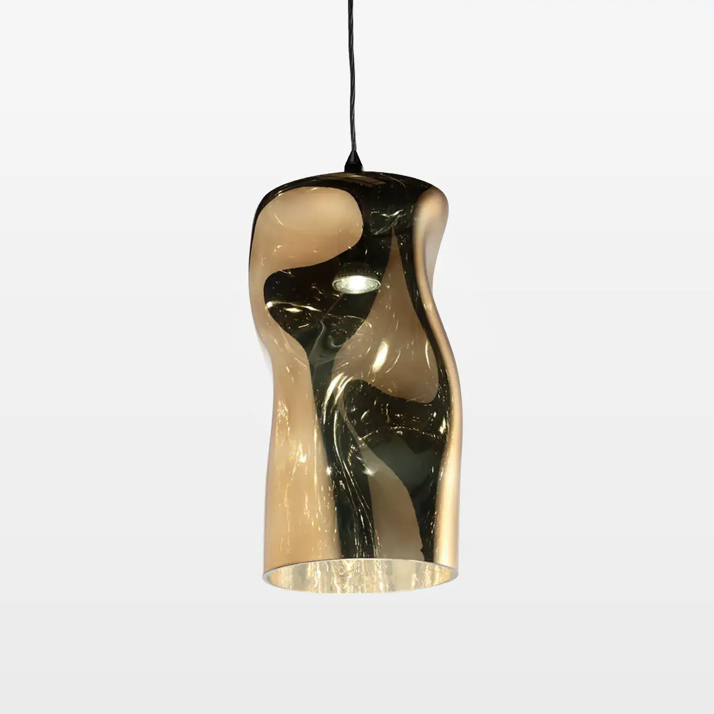Elegant black and beige marble design pendant lamp for contemporary home decor.