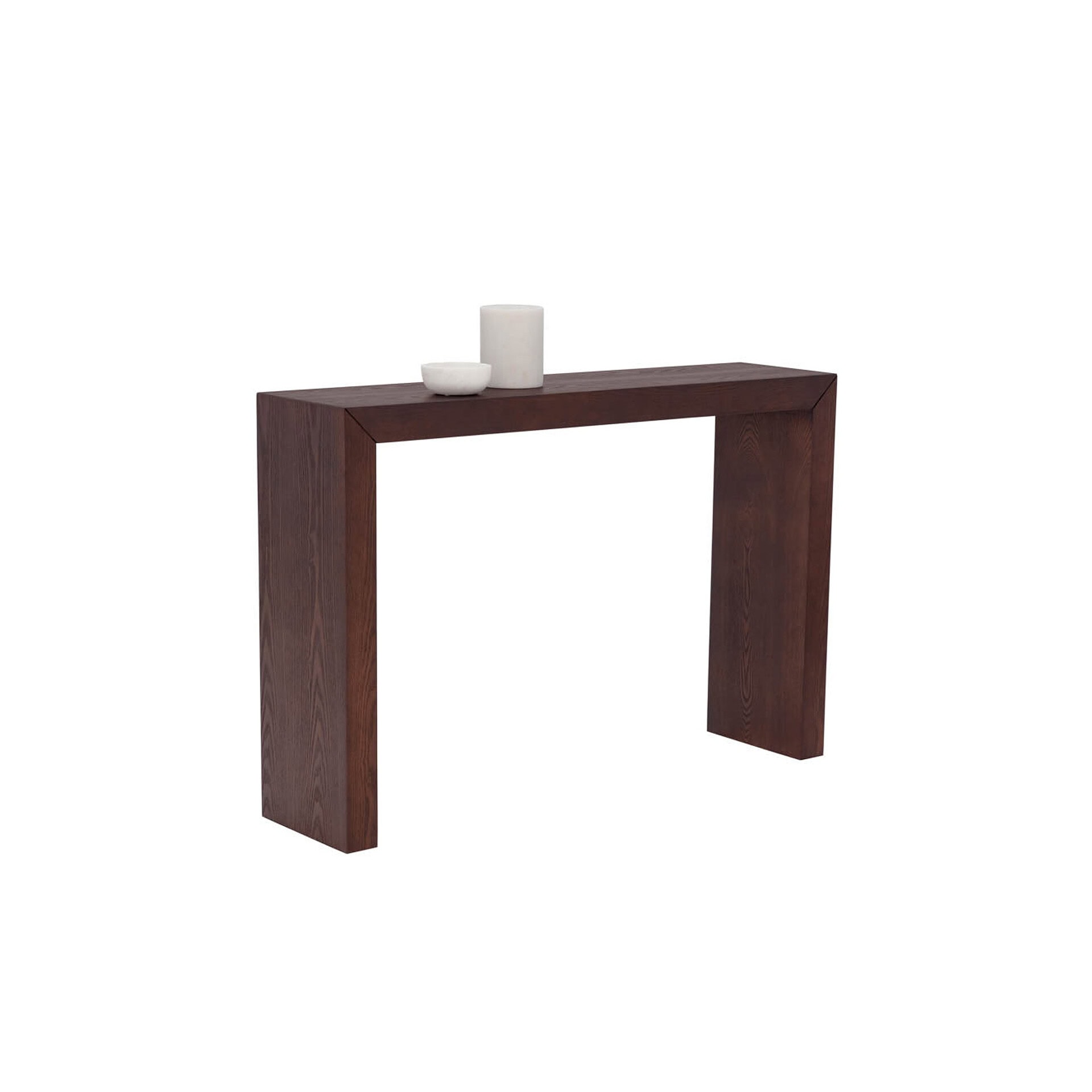 High-quality walnut fireplace mantel with clean lines, perfect for contemporary interior styles.