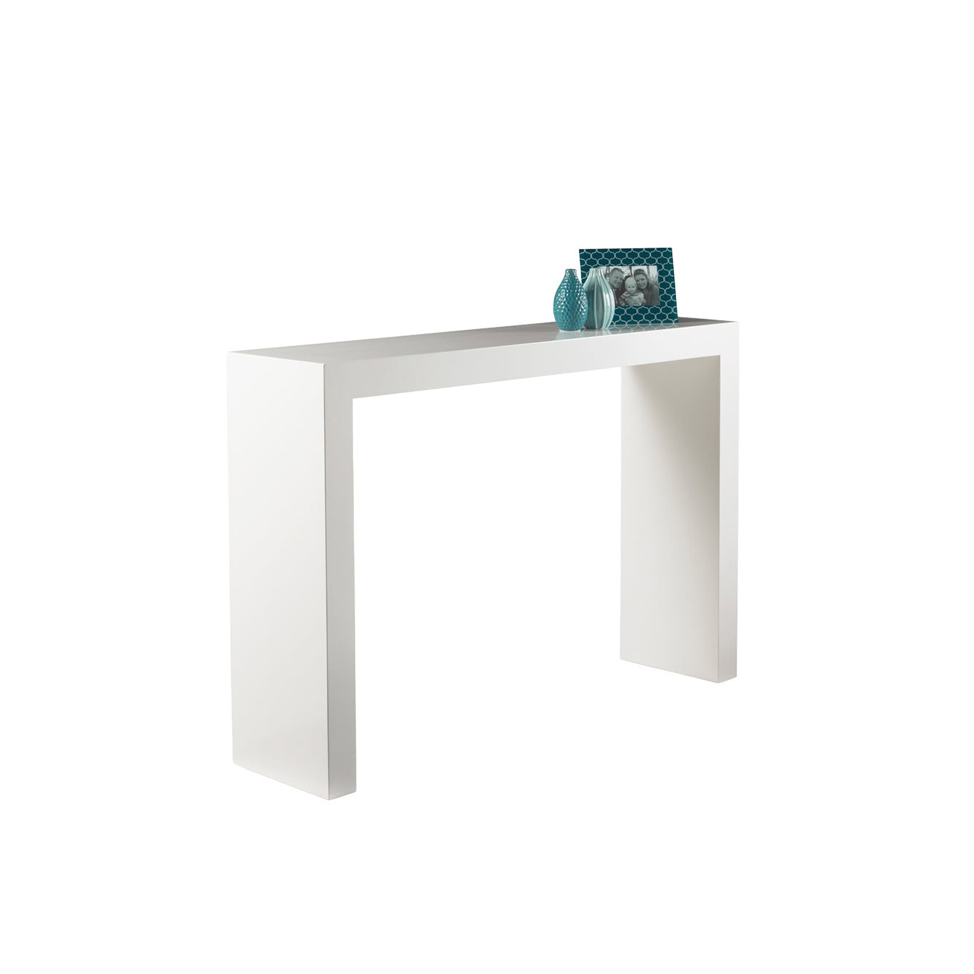 Stylish white accent table perfect for entryways and living rooms for added elegance.
