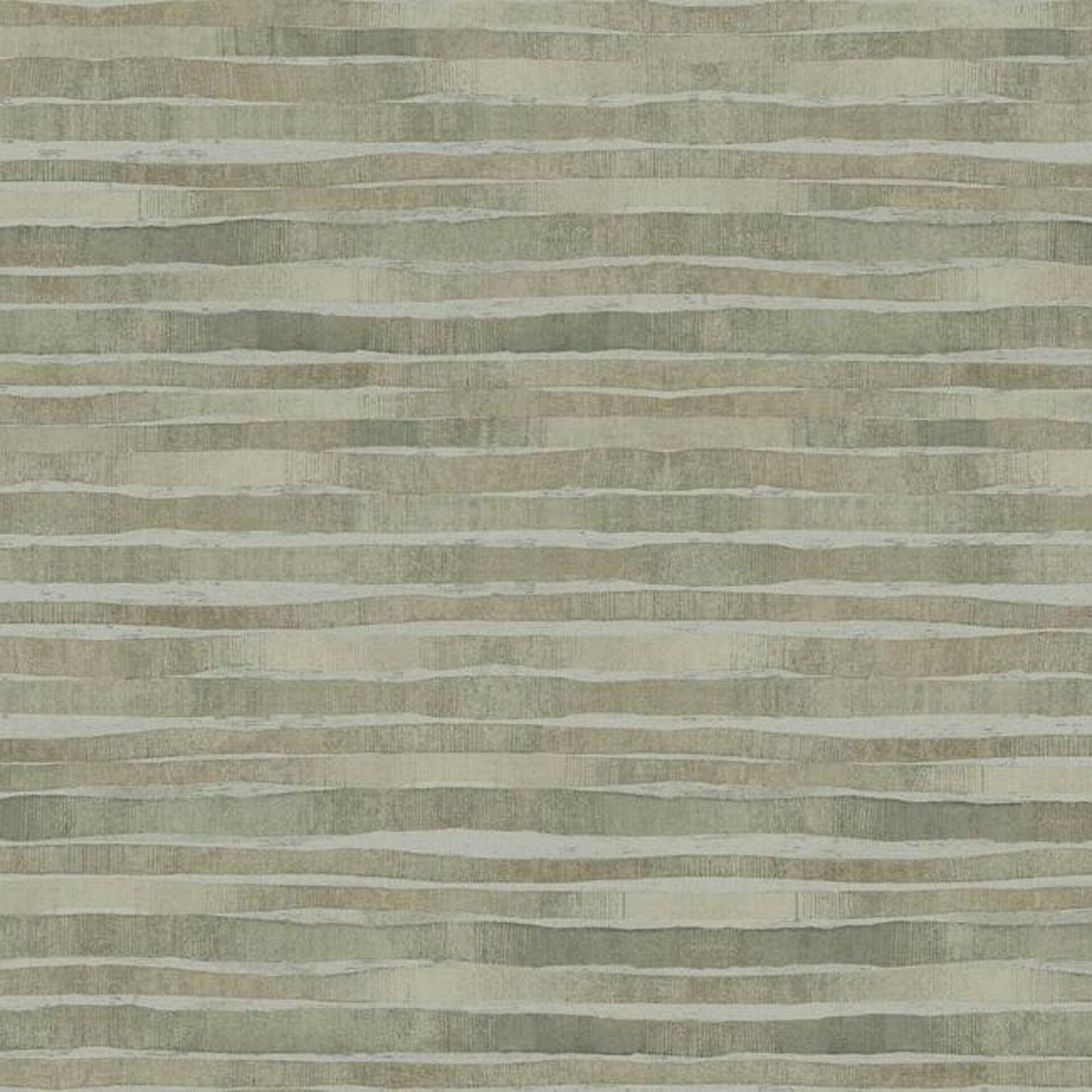 Elegant green wallpaper featuring a textured, wavy stripe design ideal for stylish interiors.