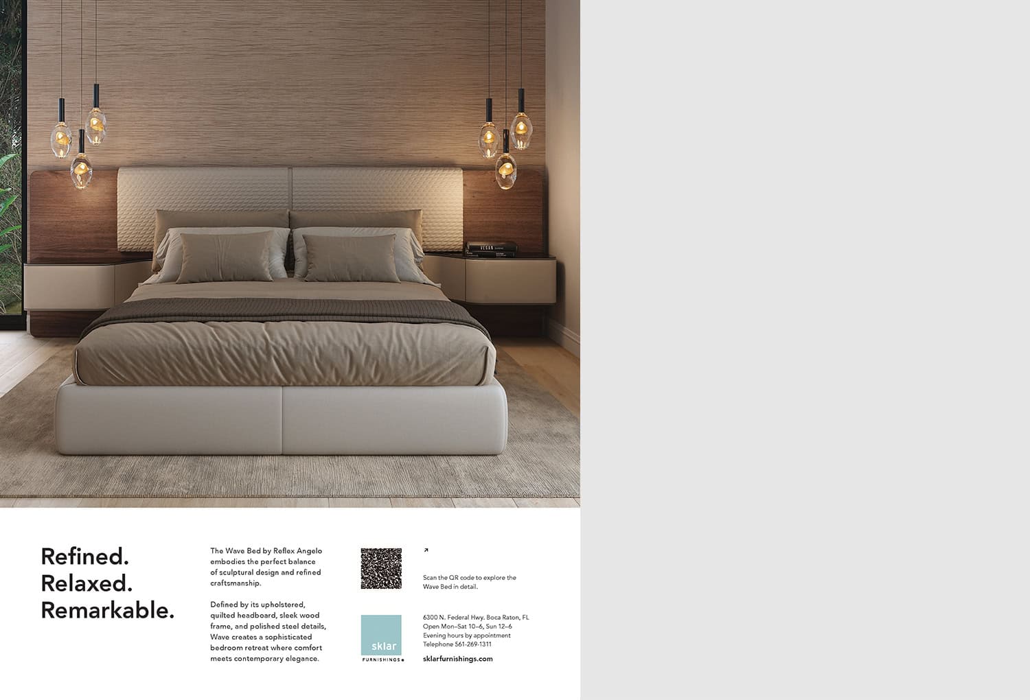 Elegant bedroom with modern furnishings and warm lighting for April 2026.