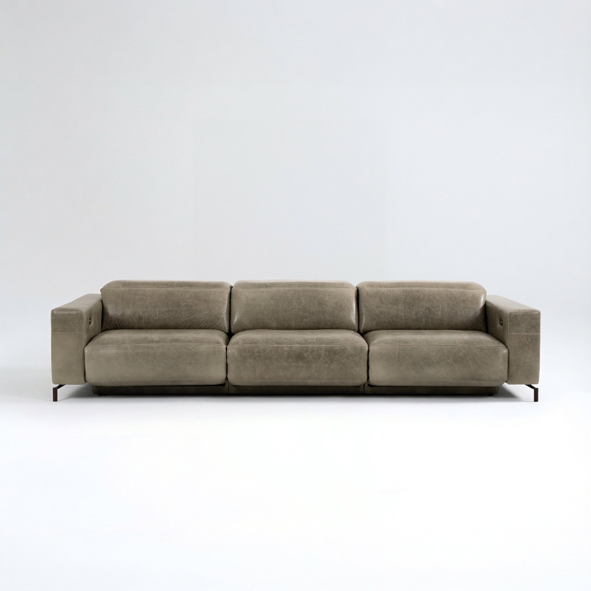 Taupe sofa with clean lines and plush cushions for stylish living spaces.