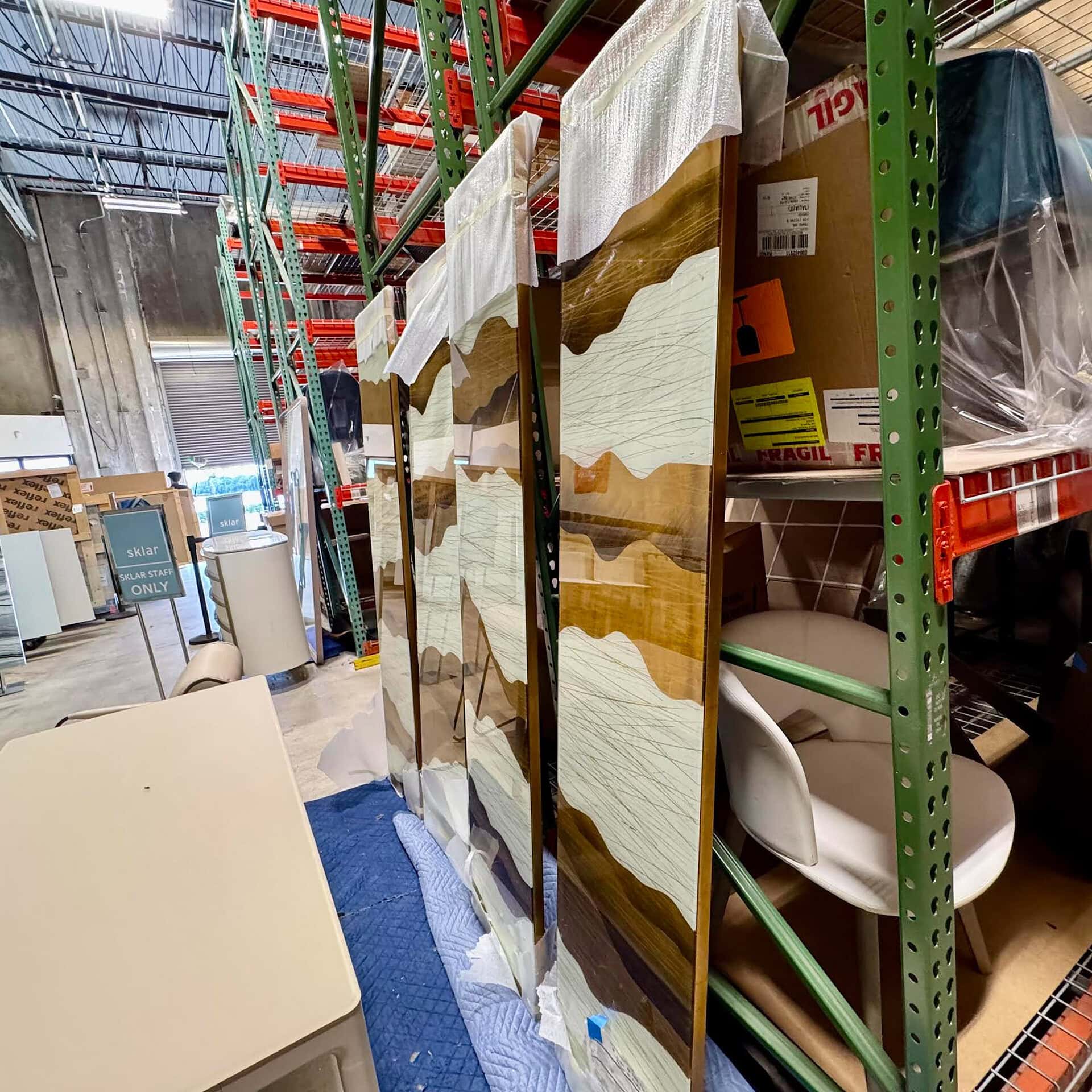 Quality wood and marble wall panels for contemporary interior design.