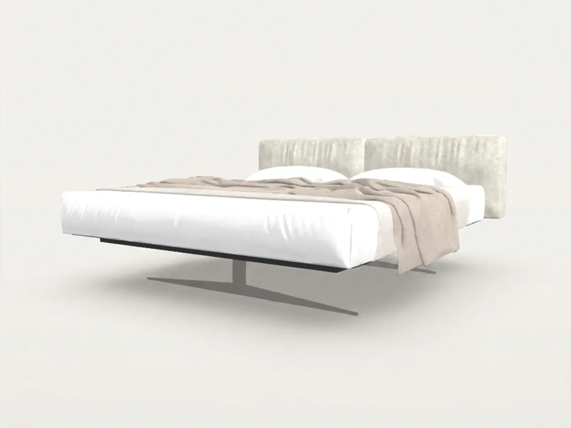 Modern Lago Steel Soft King Bed with upholstered headboard and sleek design.