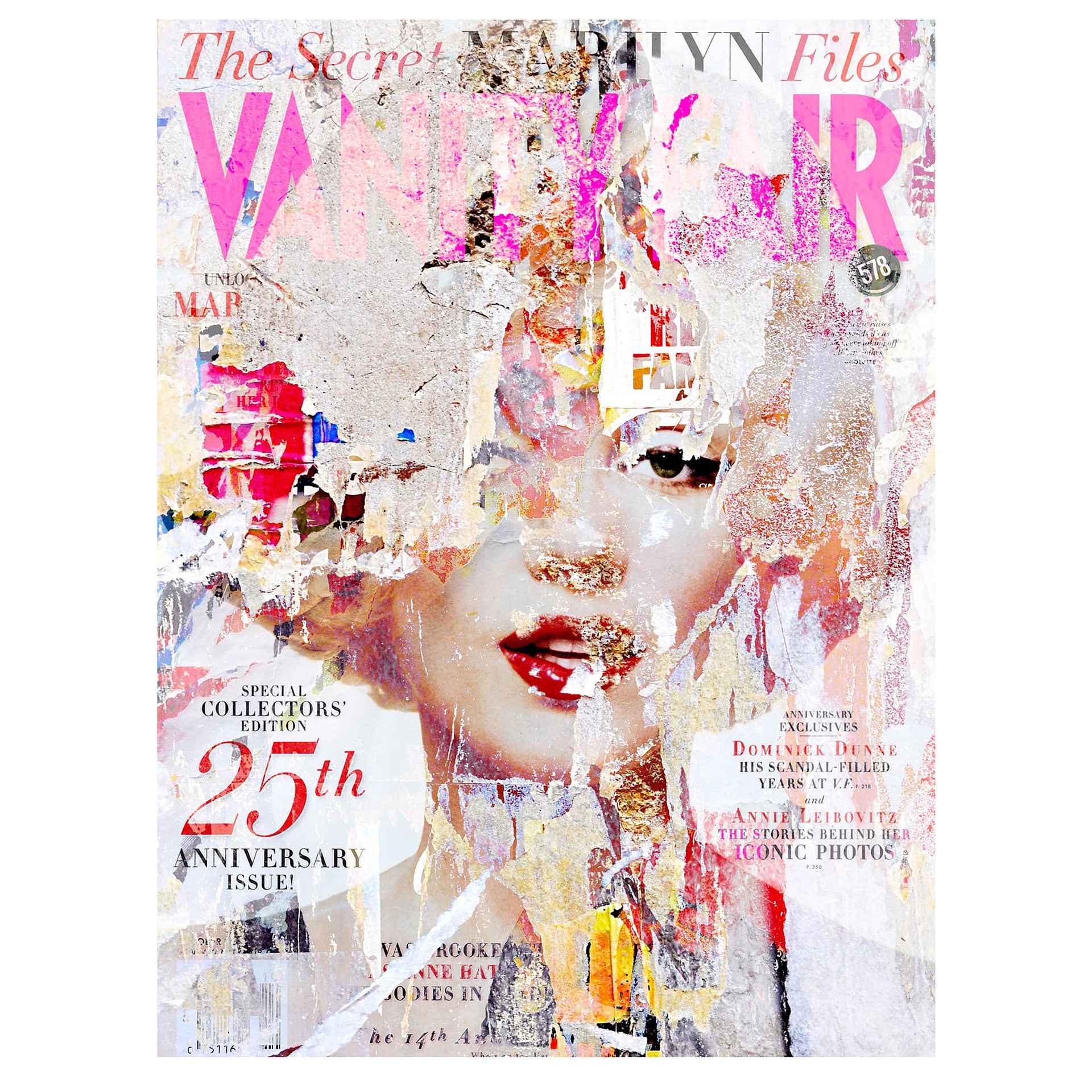 Marilyn Monroe Vanity Fair canvas art, perfect for vintage decor and art collectors.