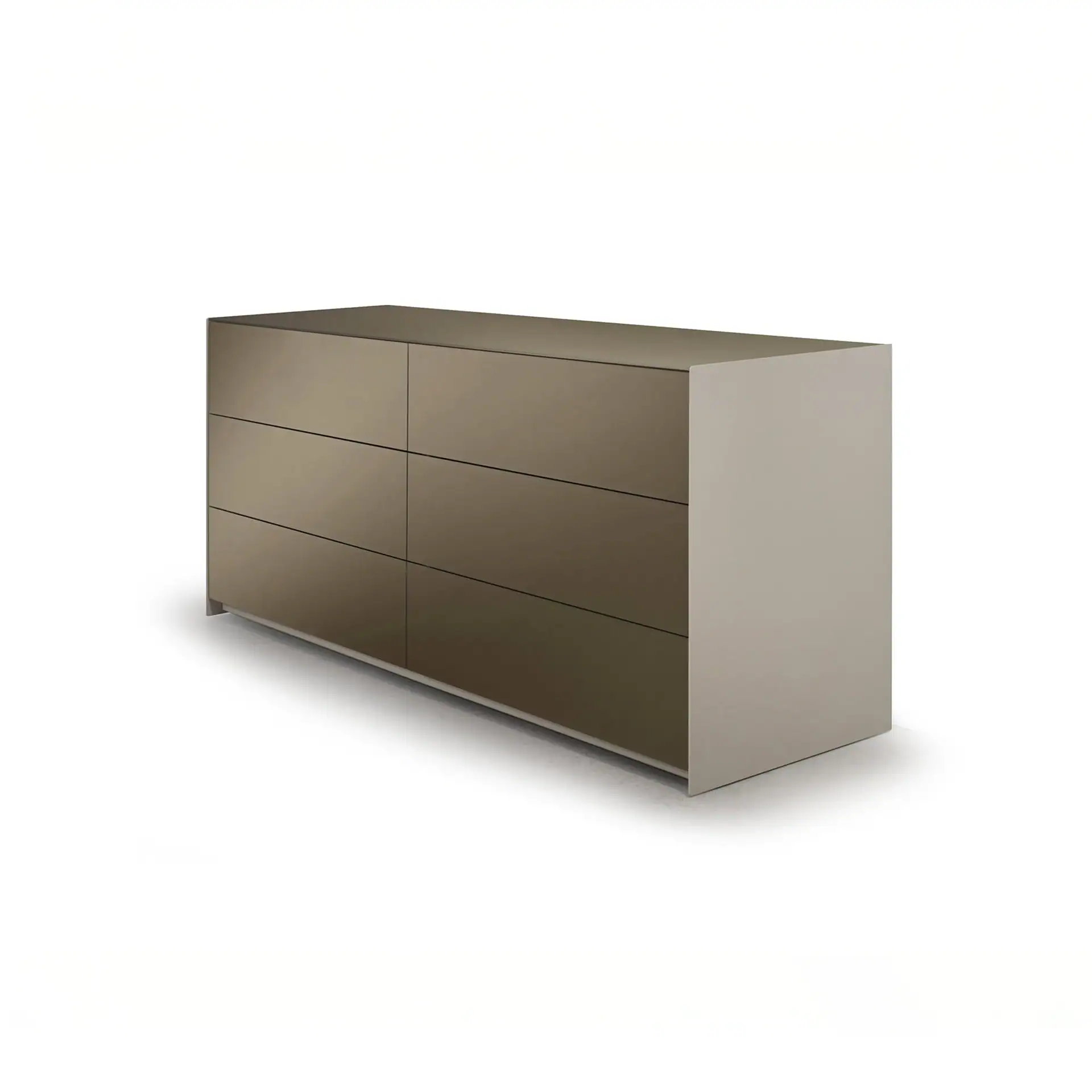 Sklar Furnishings Absolute 6-Drawer Dresser in a modern bedroom setting.