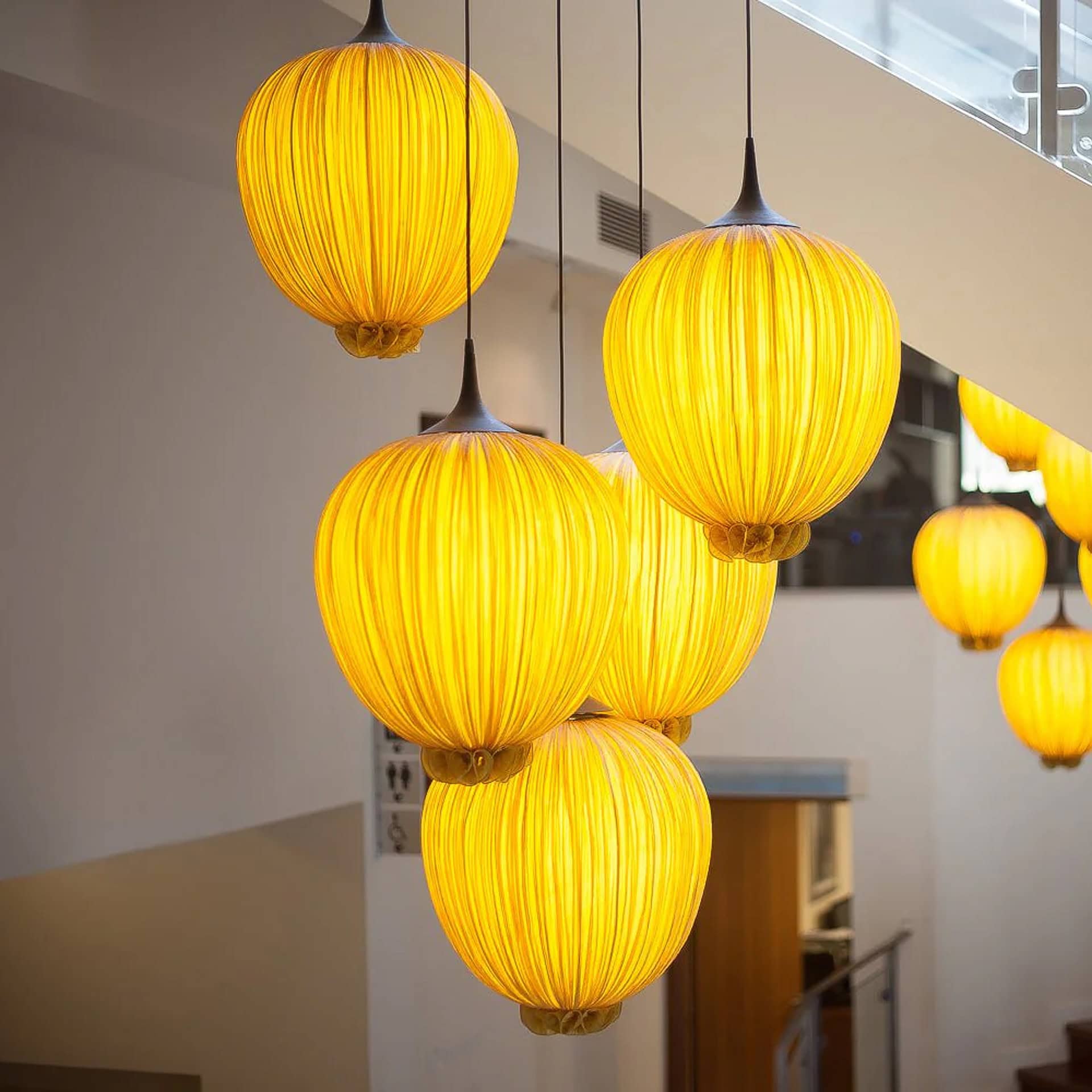 Elegant Dippa silk pendant light for modern interiors.