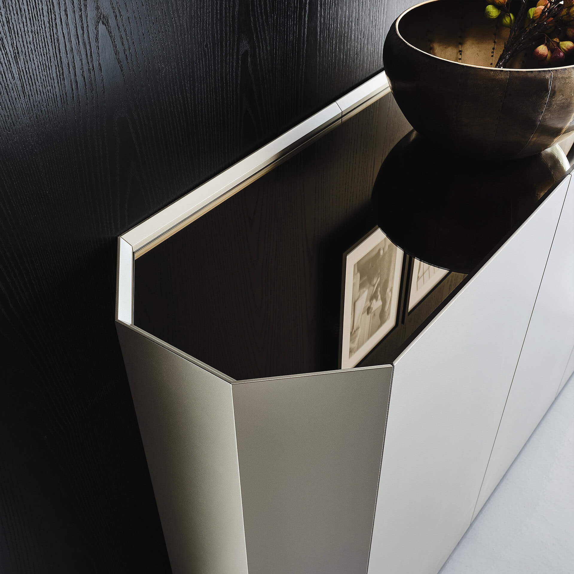 Modern Chelsea sideboard with sleek white finish and minimalist design.