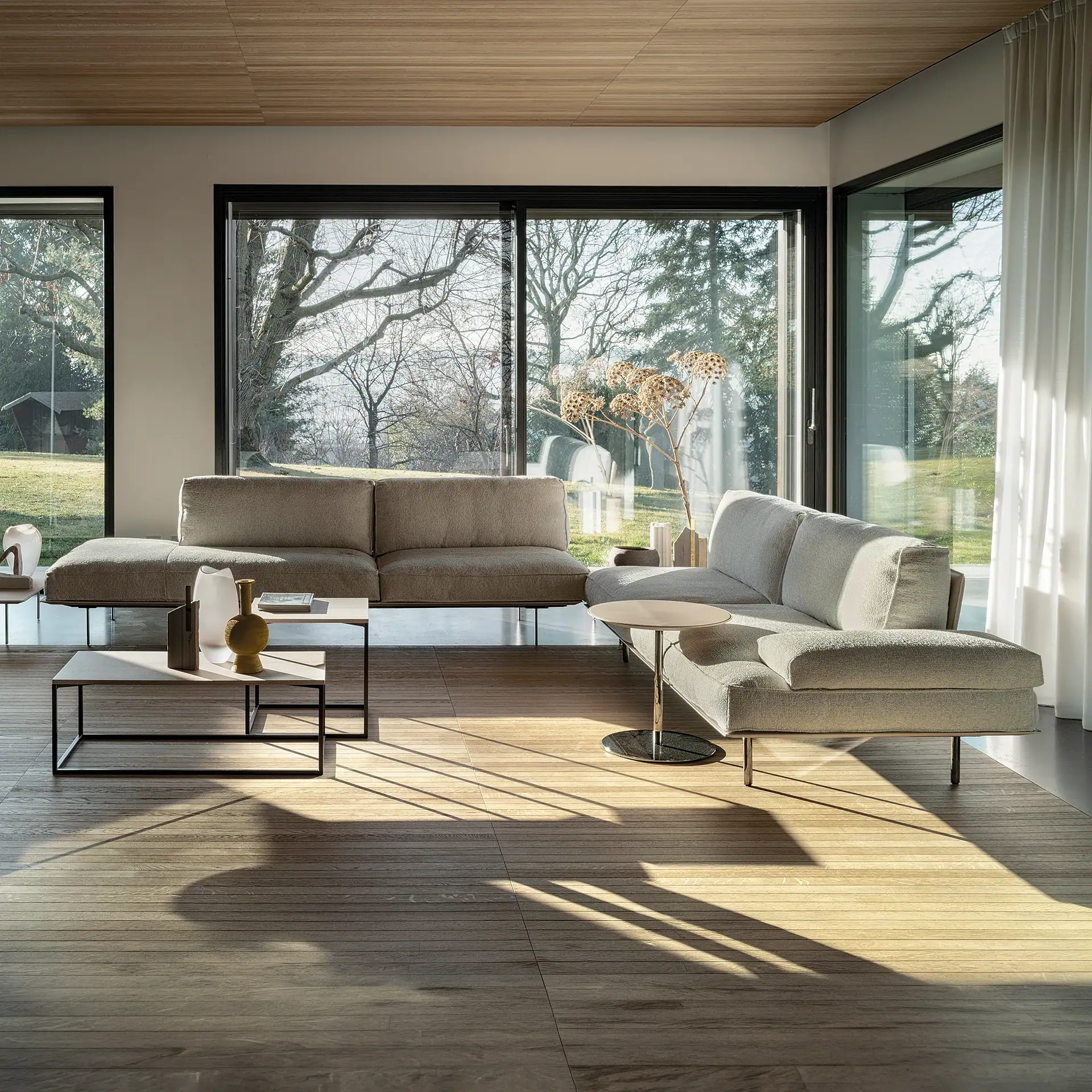 Elegant Vogue modular sofa with neutral upholstery in bright living space.