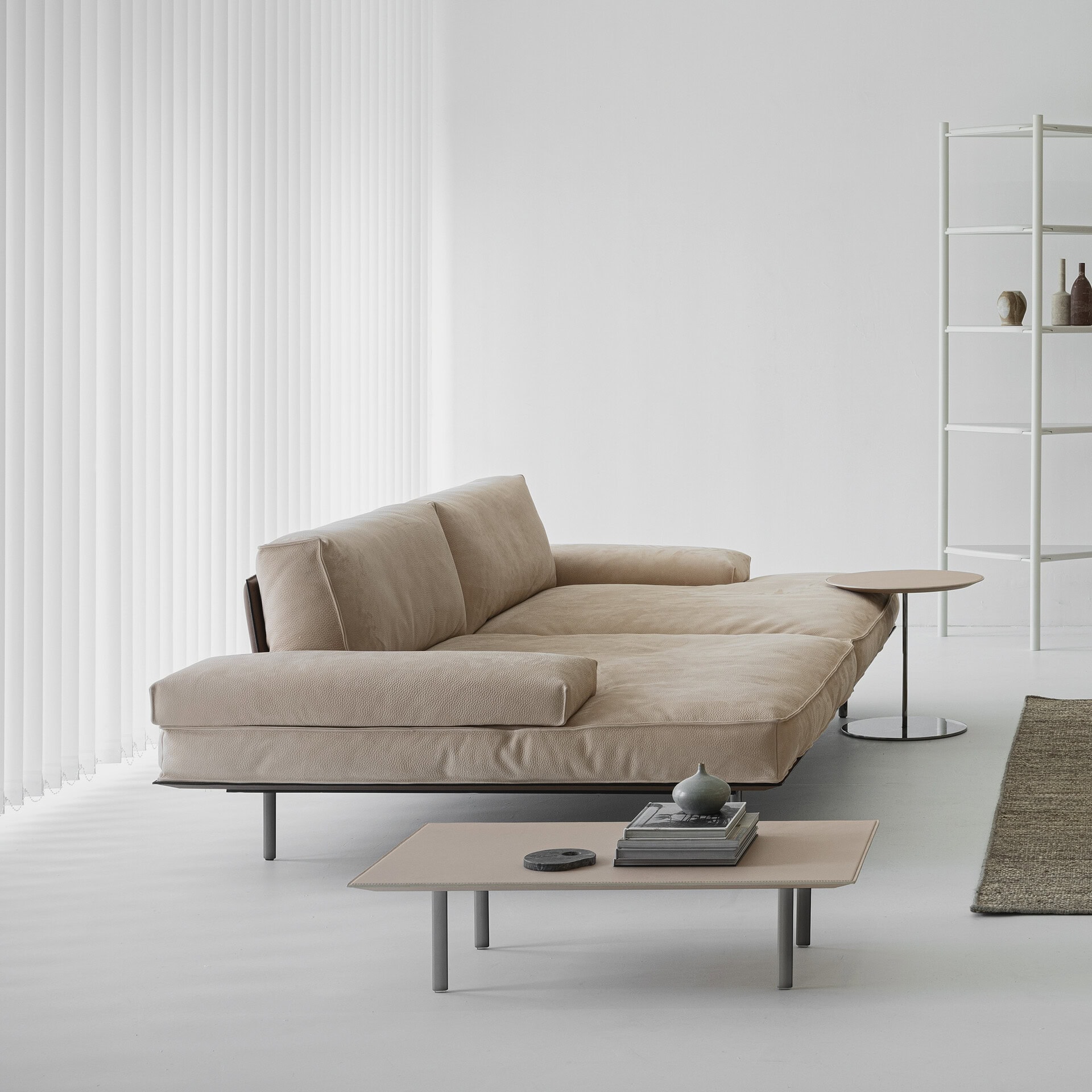 Modern Vogue Modular Sectional Sofa in Neutral Tones.