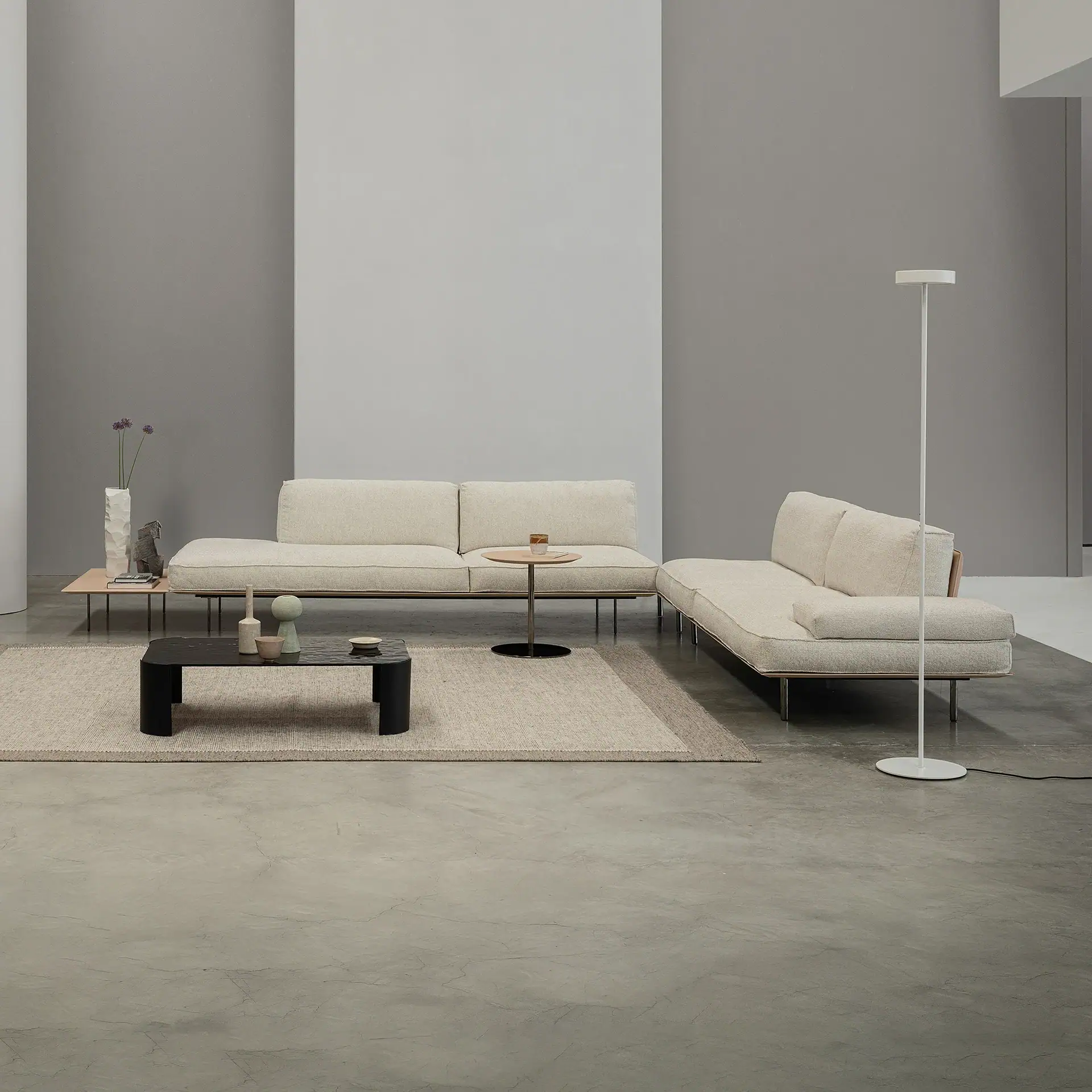 Elegant Vogue modular sofa with neutral tones in contemporary living space.