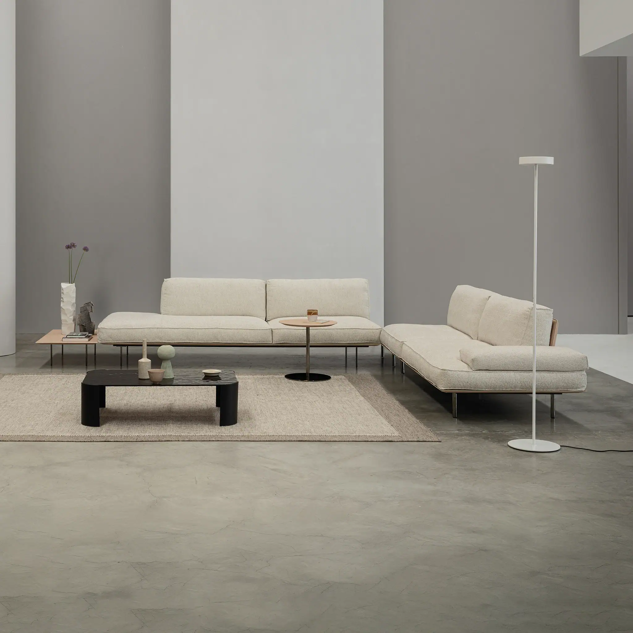 Elegant Vogue modular sofa with neutral tones in contemporary living space.