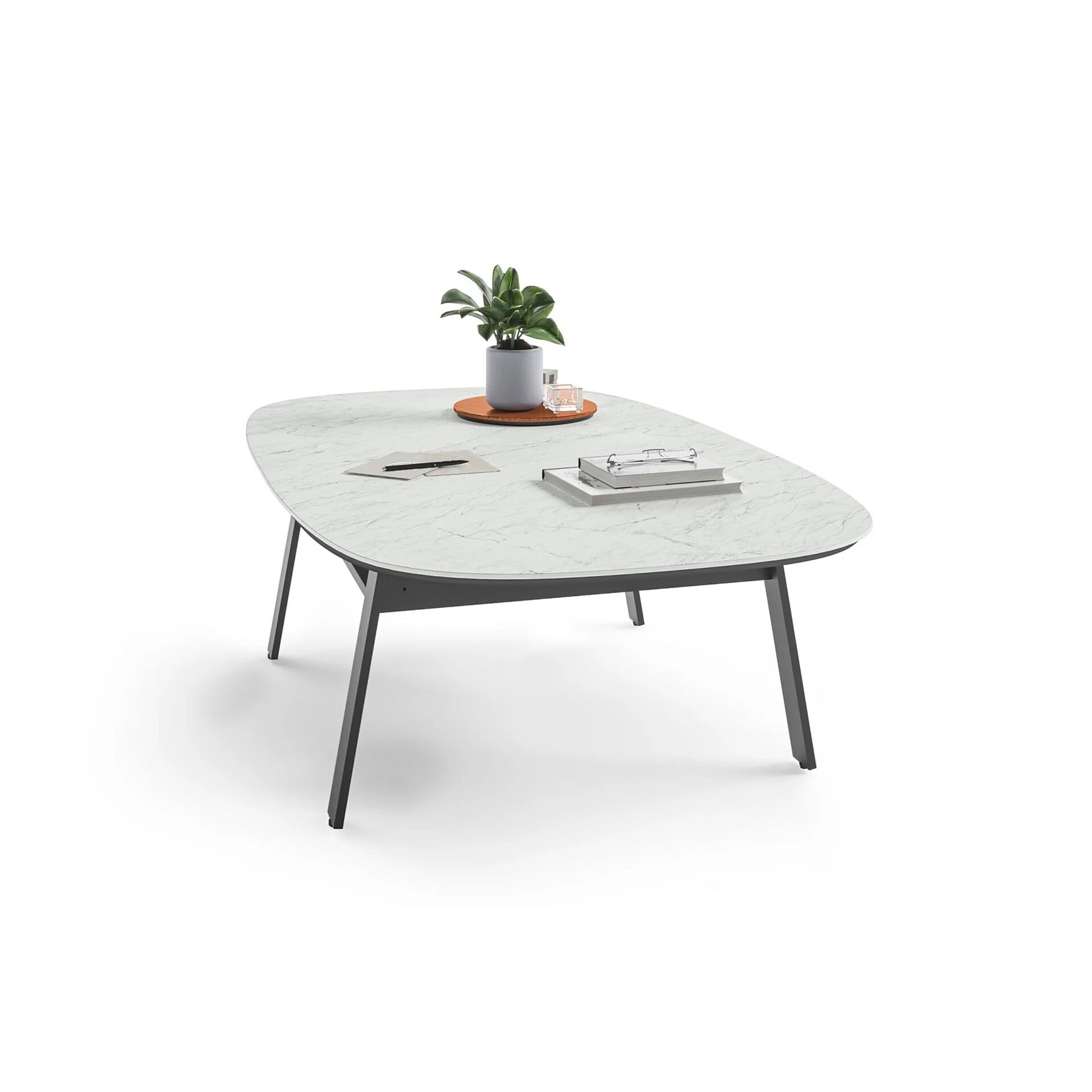 Modern BDI 1182 Cloud 9 Lift Coffee Table with marble top and adjustable height. Perfect for contemp.