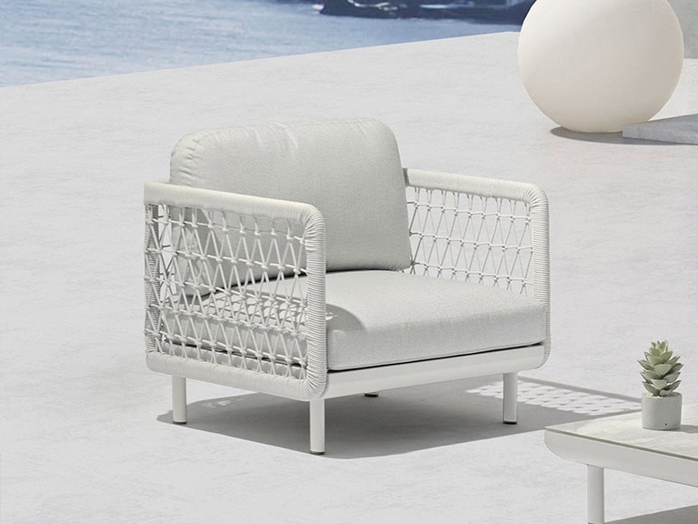 Outdoor Armchair for Elegant Garden Seating.