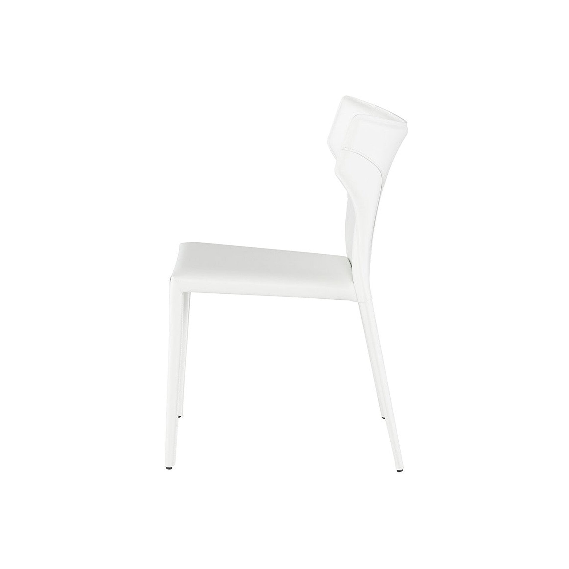 Elegant white dining chair for modern interiors.
