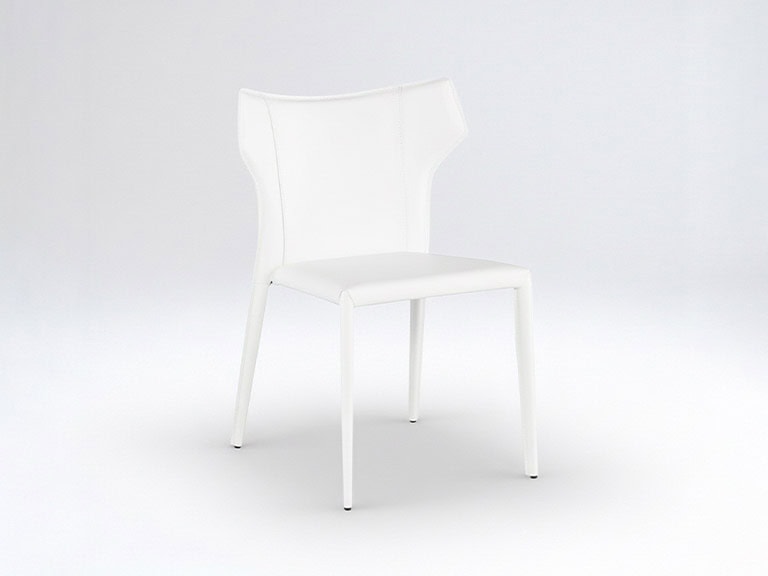 Elegant white dining chair for modern interiors.