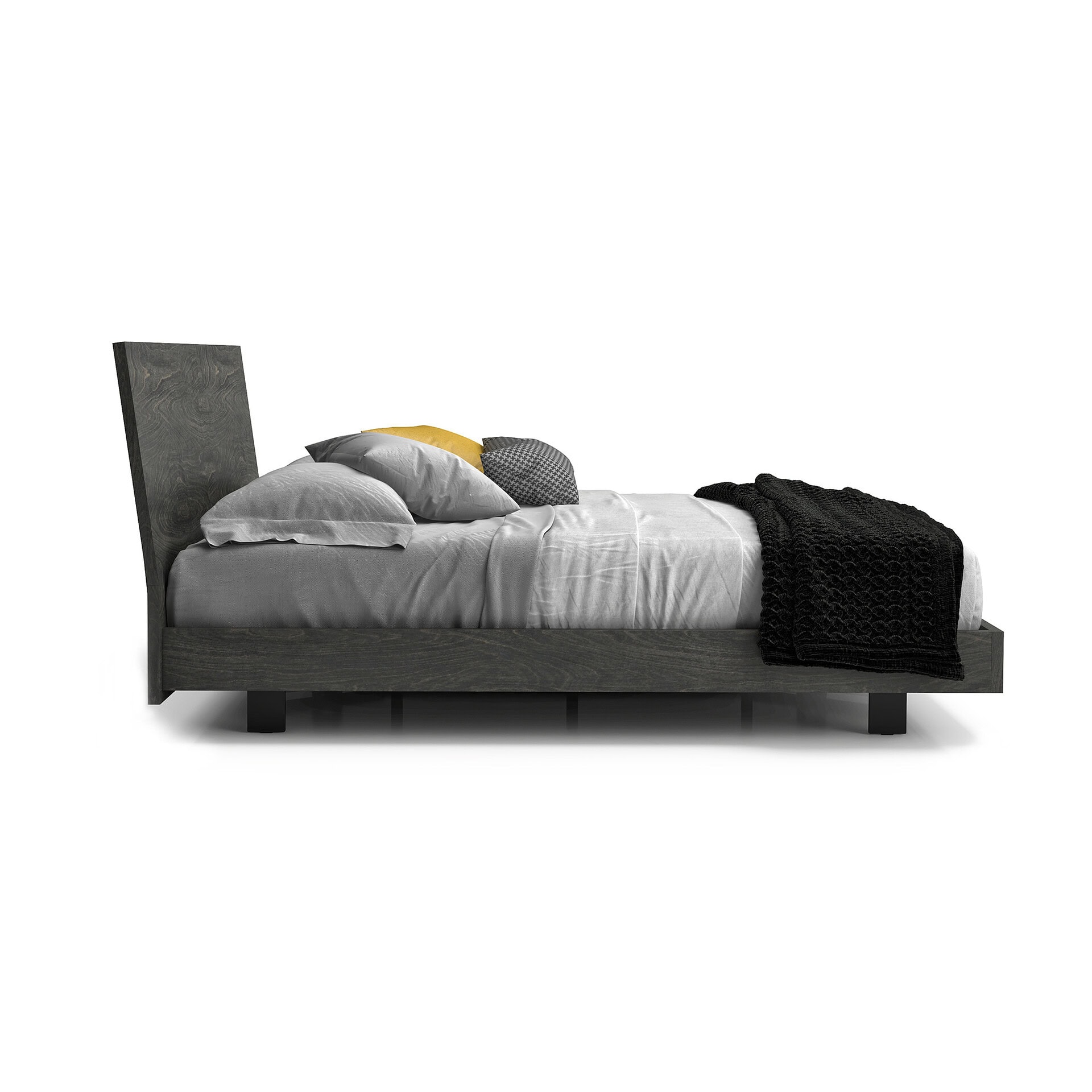 Elegant Bernard Wood platform bed with sleek design and sturdy construction. Perfect for contemporar.